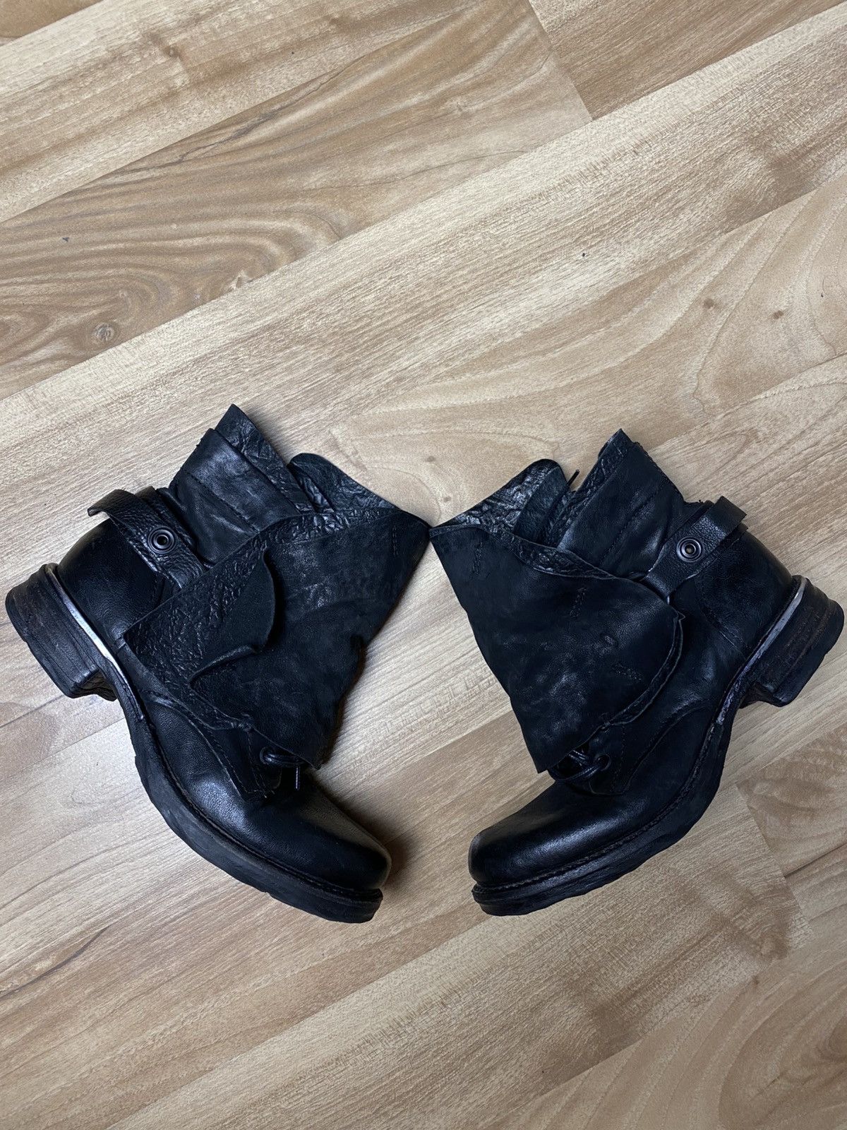 A.S.98 Vintage AS 98 Zip Ankle Rick Owens Style Leather Biker Boots Size US 6 / IT 36 - 1 Thumbnail