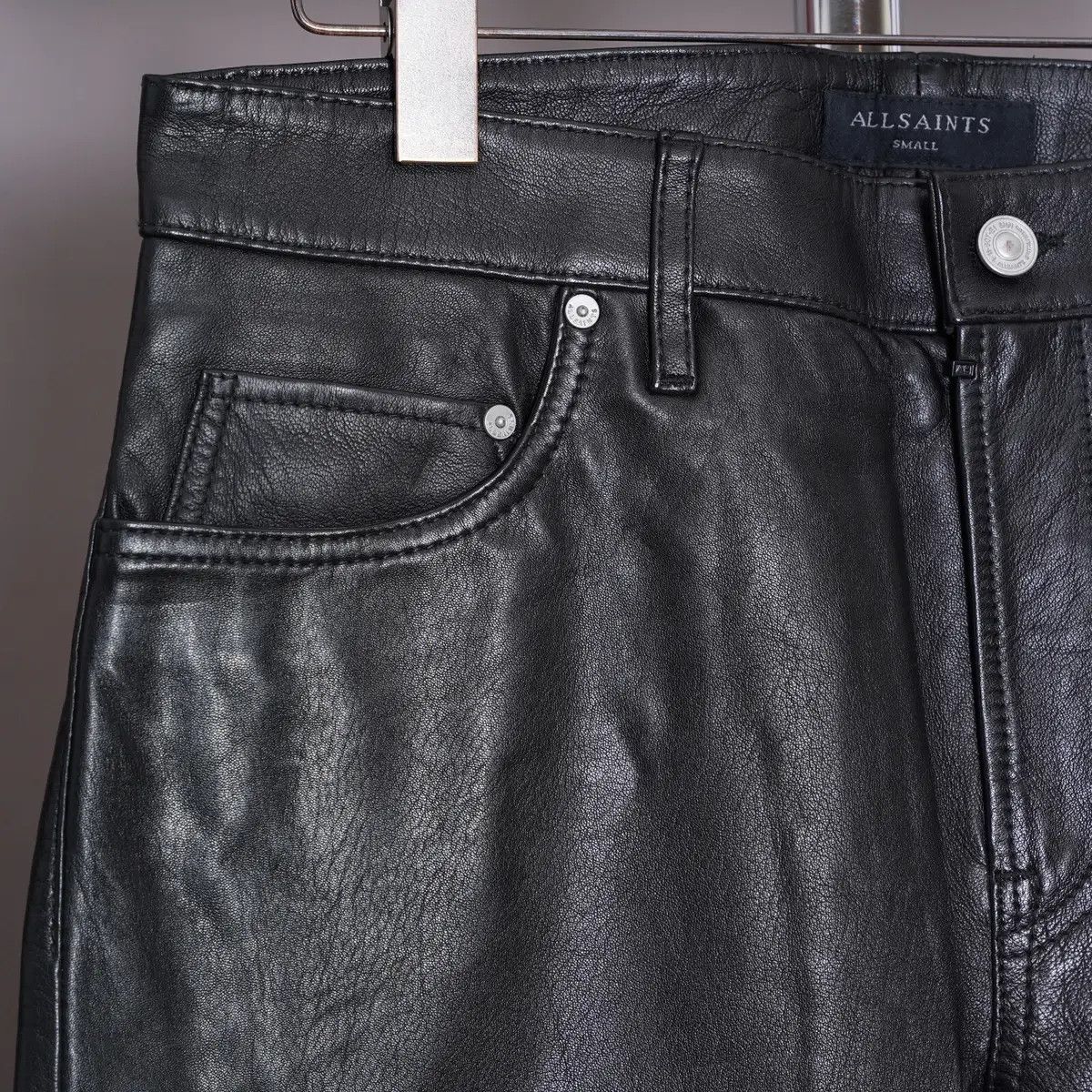 Allsaints AllSaints Lynch Leather Pants (Tailored Fit) – Size M Size US 32 / EU 48 - 3 Thumbnail