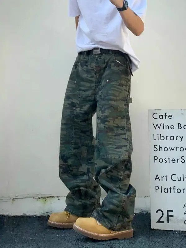 Japanese Brand VIBE Retro camouflage casual straight wide-leg trousers Size US 32 / EU 48 - 7 Thumbnail