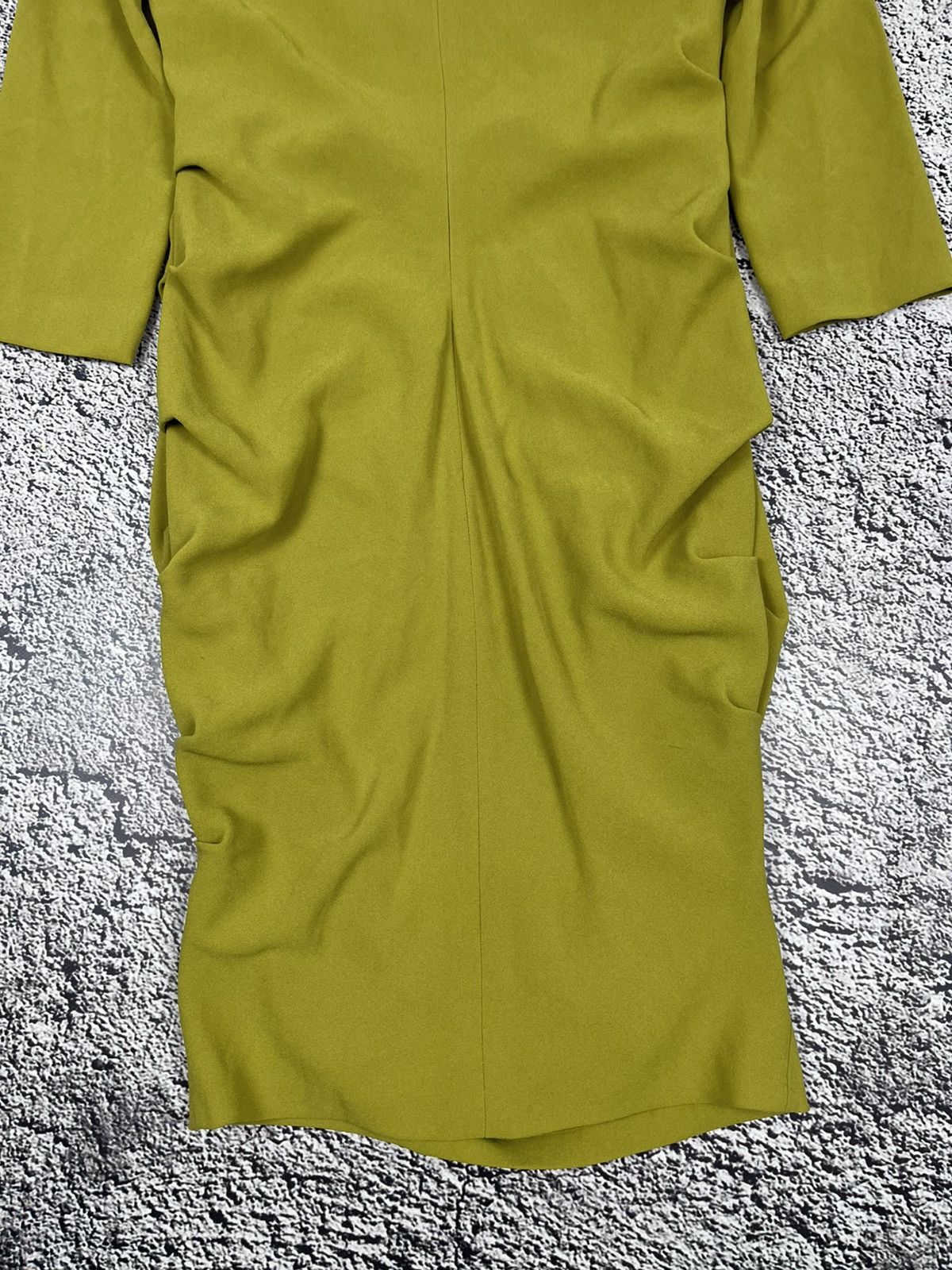 Moschino Vintage Moschino Olive Draped Midi Dress siz 12 Size XL / US 12-14 / IT 48-50 - 7 Thumbnail