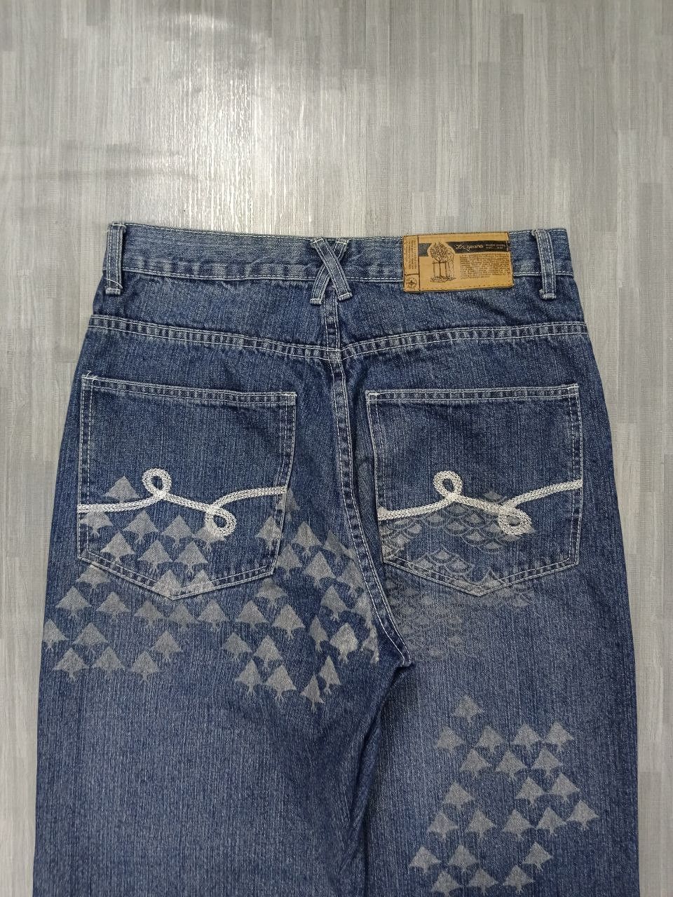 Vintage WIDE PANTS VINTAGE Y2K TREE CHRISTMAS ING DENIM PANTS Size US 31 - 5 Thumbnail