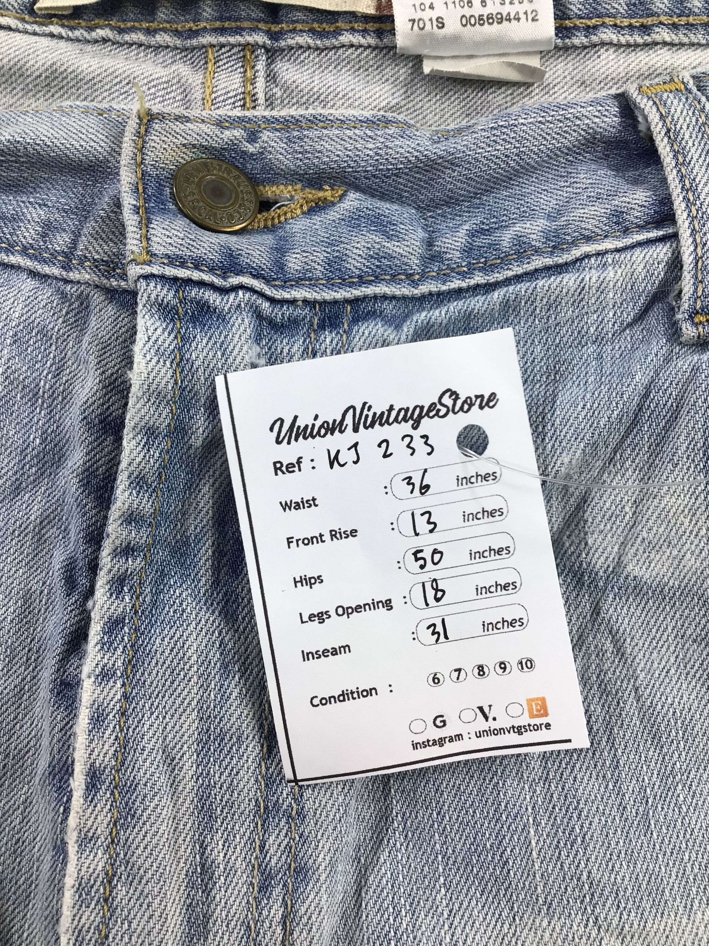 Levi's Vintage Levi's 569 Jeans Light Wash Straight Denim KJ233 Size US 37 - 12 Thumbnail