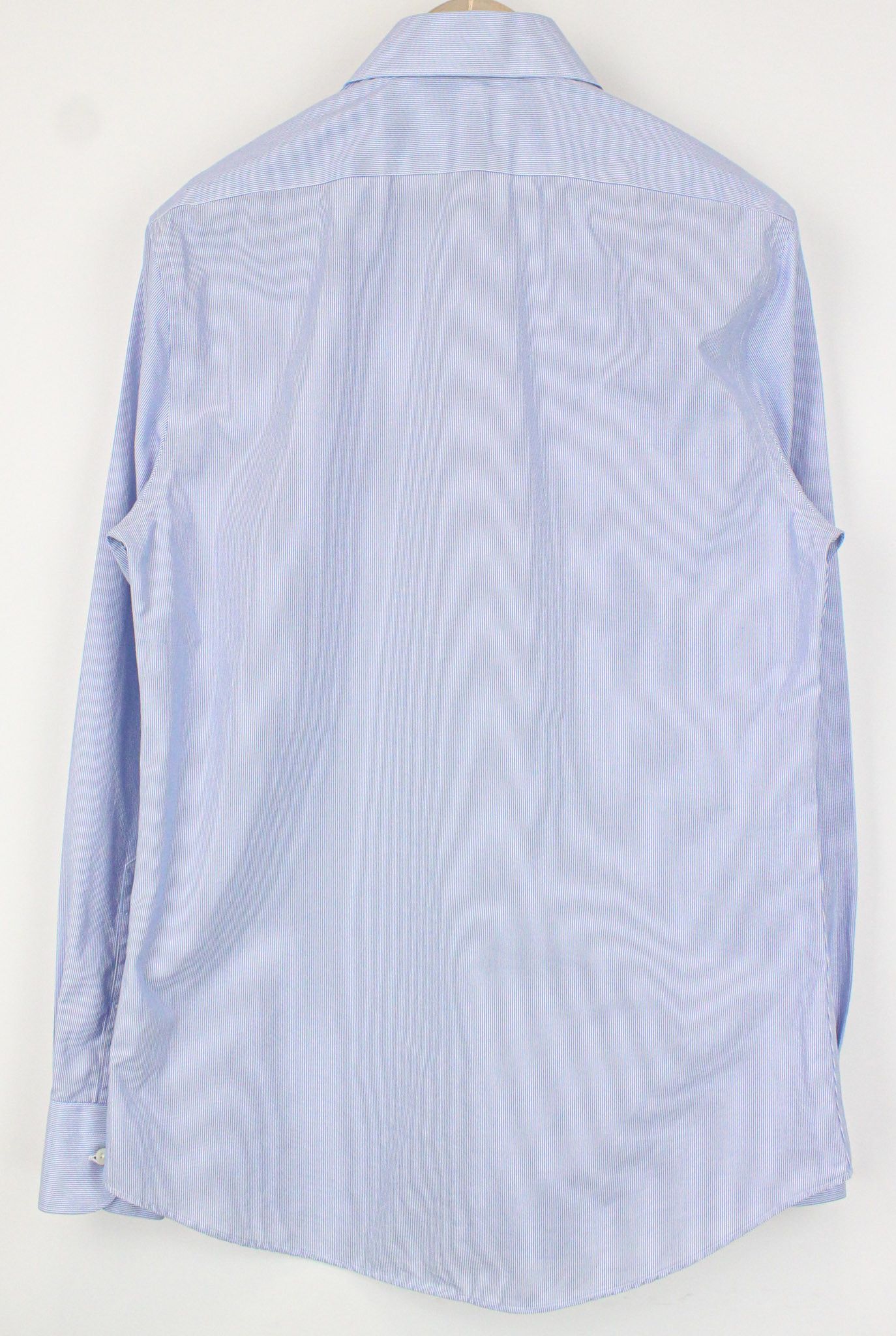 Suitsupply 40/15 3/4 Extra Slim Blue Cotton Shirt 73697 Size US M / EU 48-50 / 2 - 2 Thumbnail