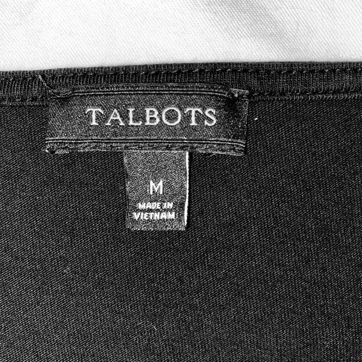 Talbots Talbots Blouse Womens Black Sz M 3/4 Sleeve Casual EUC Size M / US 6-8 / IT 42-44 - 3 Thumbnail