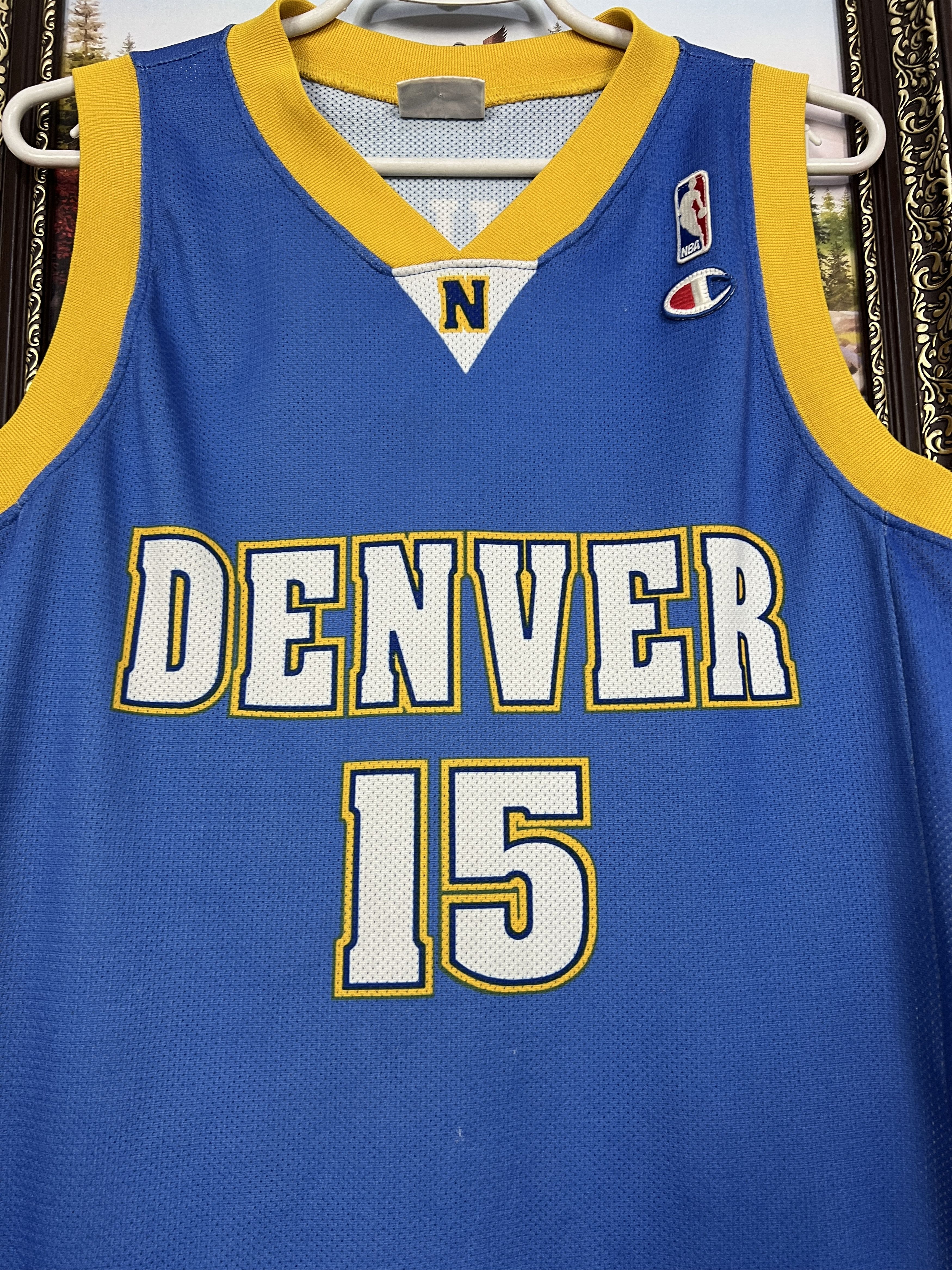Champion Vintage 90's Champion Denver Nuggets #15 Anthony NBA Jersey Size US M / EU 48-50 / 2 - 3 Thumbnail