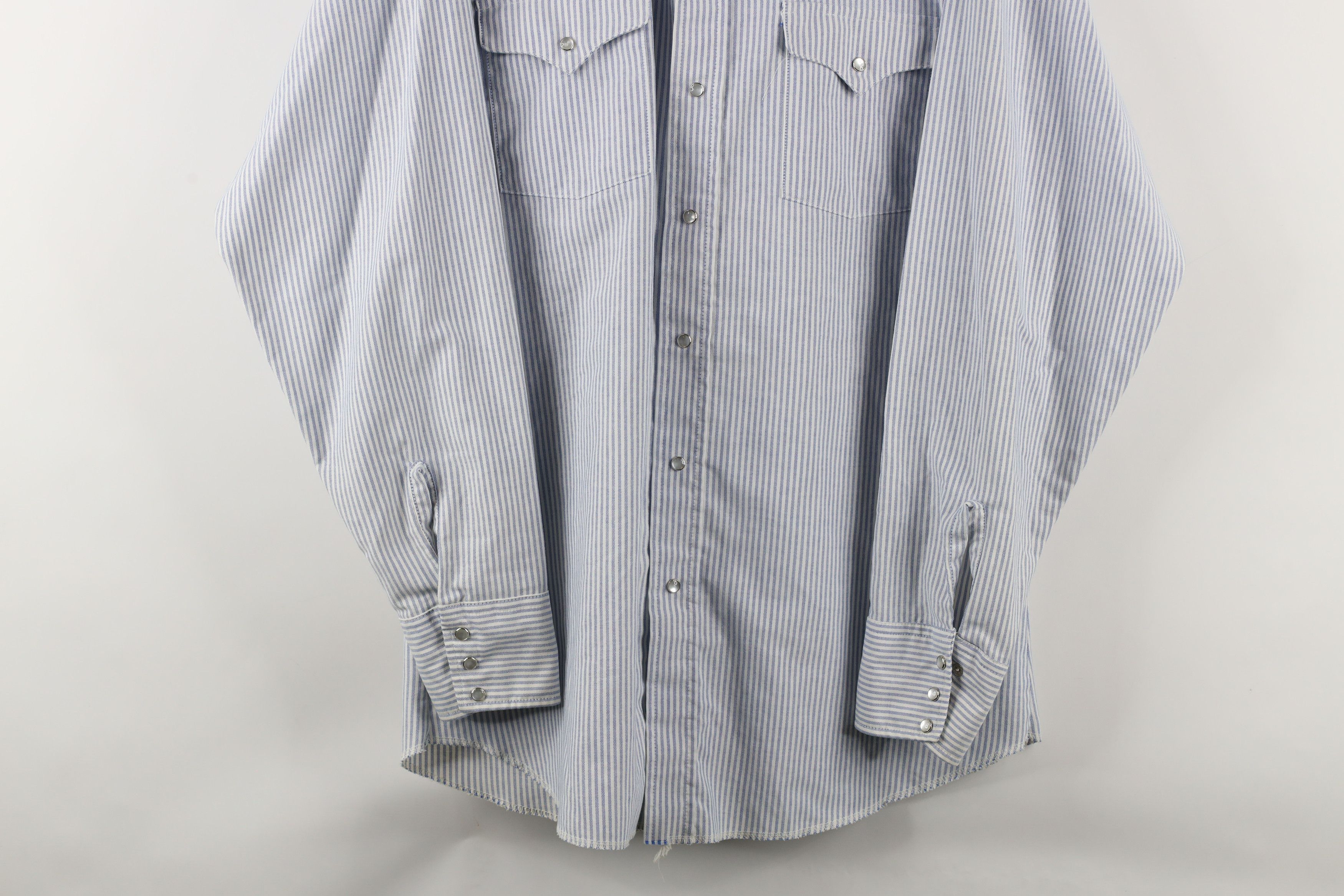 Vintage Vintage 70s Rockabilly Striped Western Snap Button Shirt USA Size US L / EU 52-54 / 3 - 3 Thumbnail