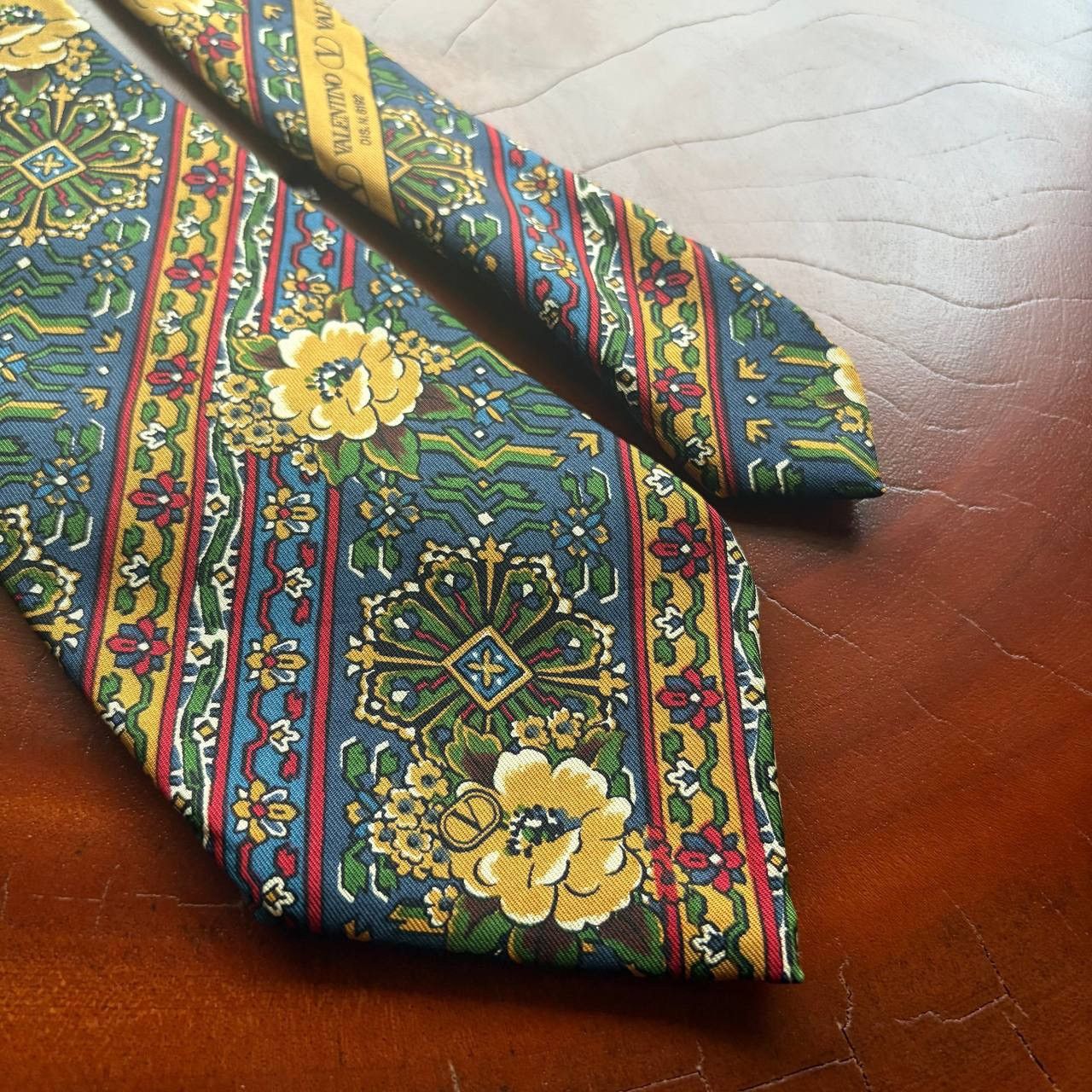Valentino Valentino Garavani Silk Floral Pattern Neck Tie Size ONE SIZE - 5 Thumbnail