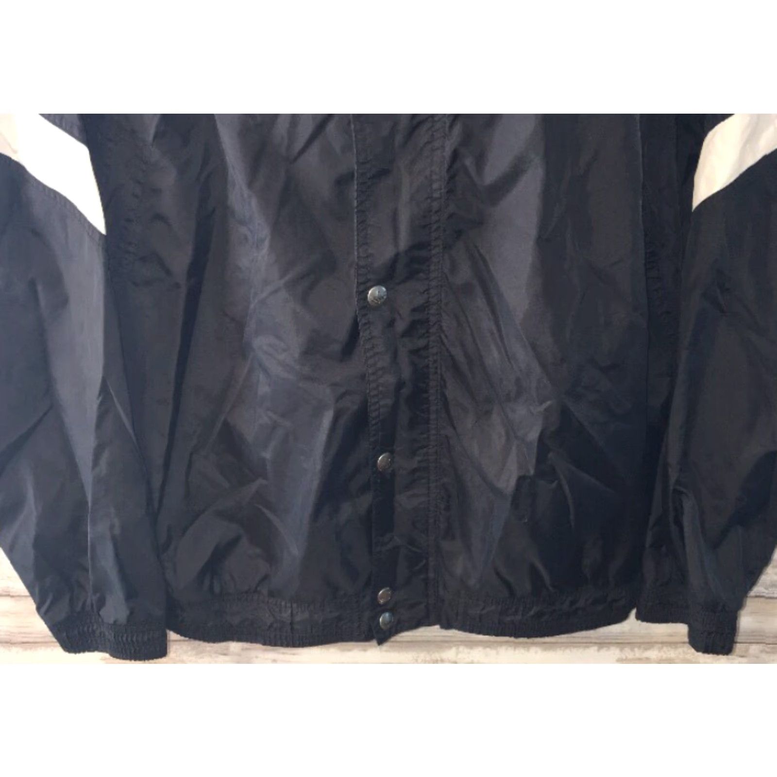 Adidas VINTAGE Adidas Jacket, Full Zip, Black, Mens XL, Athletic, Regular, Outer Shell Na, Solid, Basic Jacket, Pit to Pit 26 inches Size US XL / EU 56 / 4 - 4 Thumbnail
