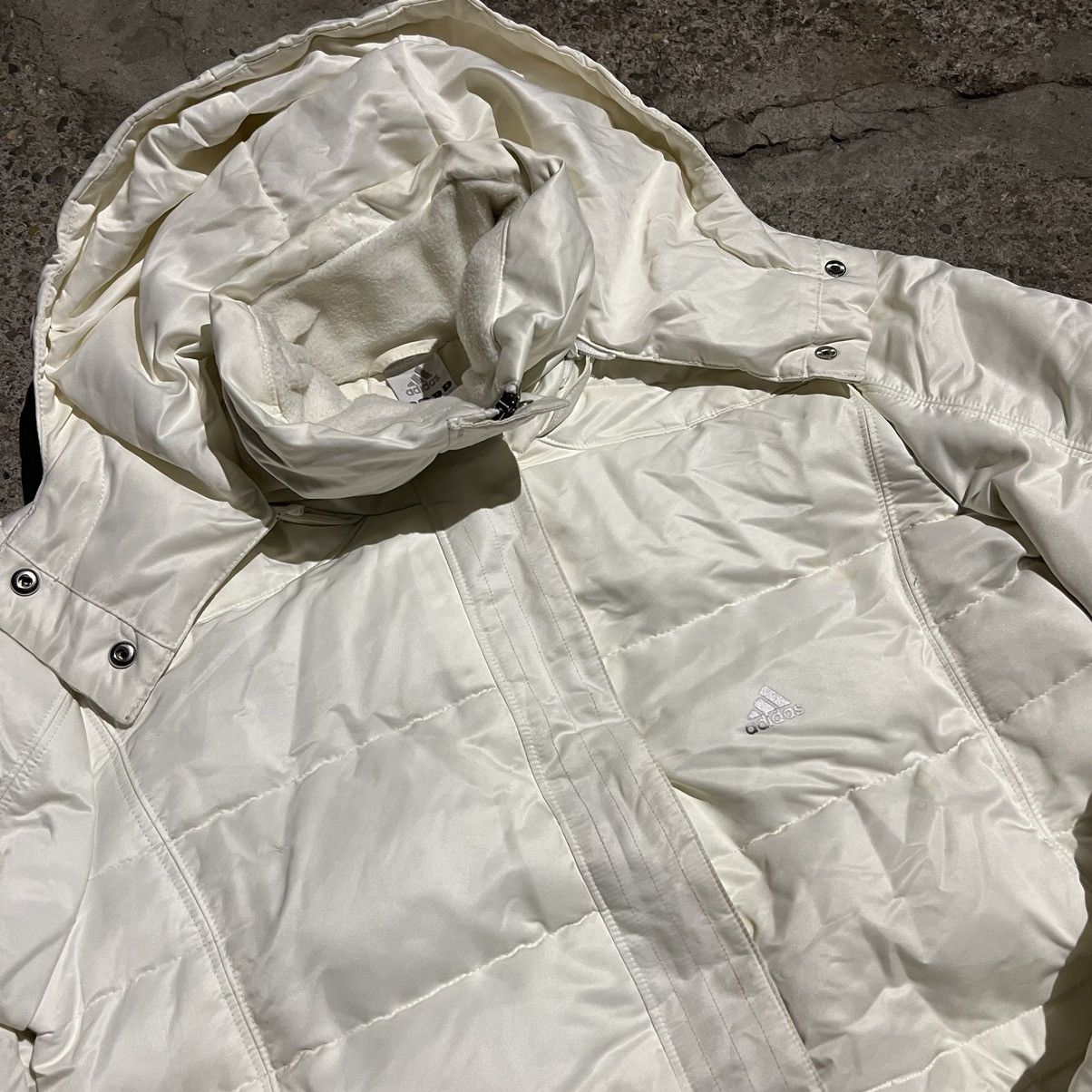 Adidas × Vintage vintage adidas Down Puffer three stripes cargo pockets coat Size M / US 6-8 / IT 42-44 - 6 Thumbnail
