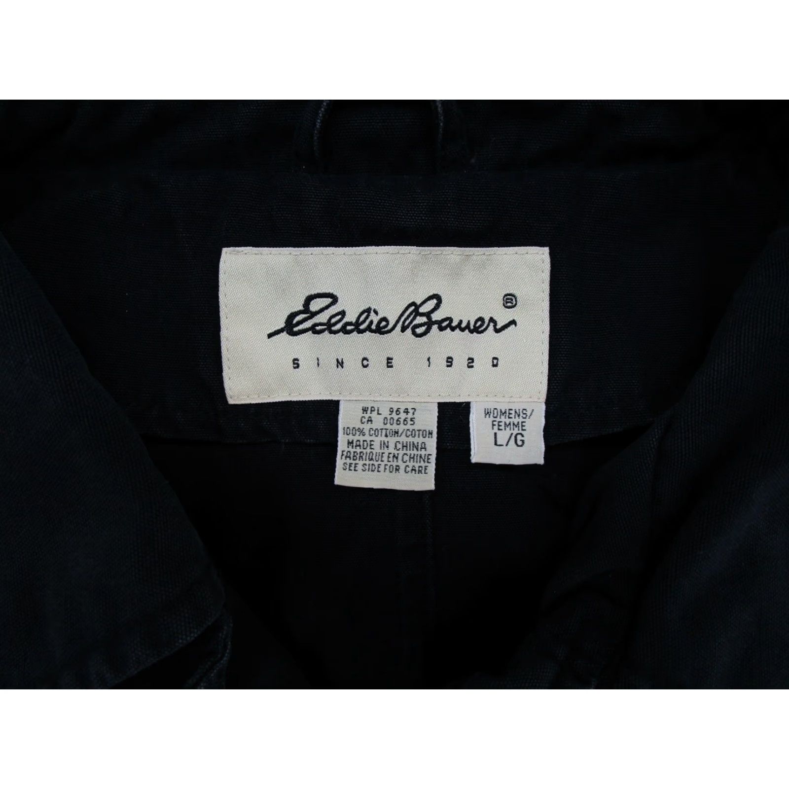 Eddie Bauer VINTAGE Eddie Bauer Jacket Black Canvas Button Up Women L Size Size L / US 10 / IT 46 - 3 Thumbnail