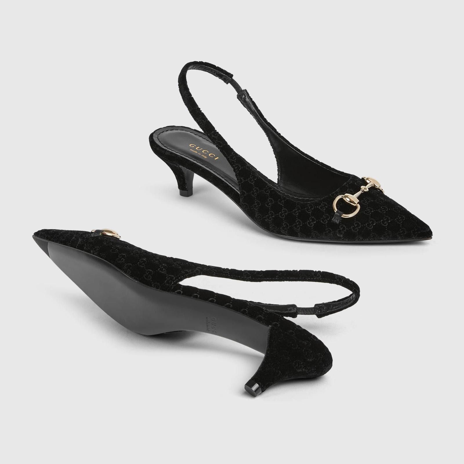 Gucci Gucci Horsebit GG Slingback Pumps Size US 7.5 / IT 37.5 - 4 Thumbnail