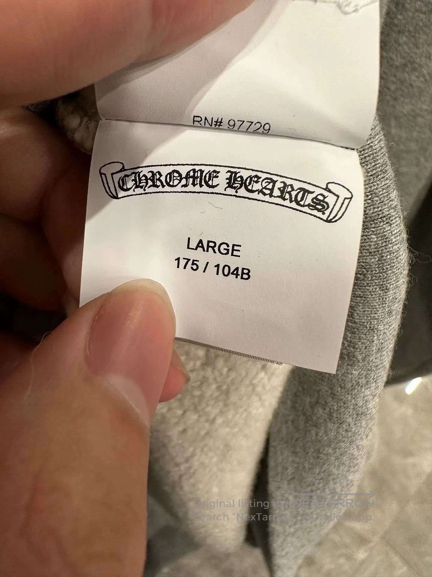 Chrome Hearts chrome hearts gray hooded sweatshirt with patch. Size US L / EU 52-54 / 3 - 6 Thumbnail