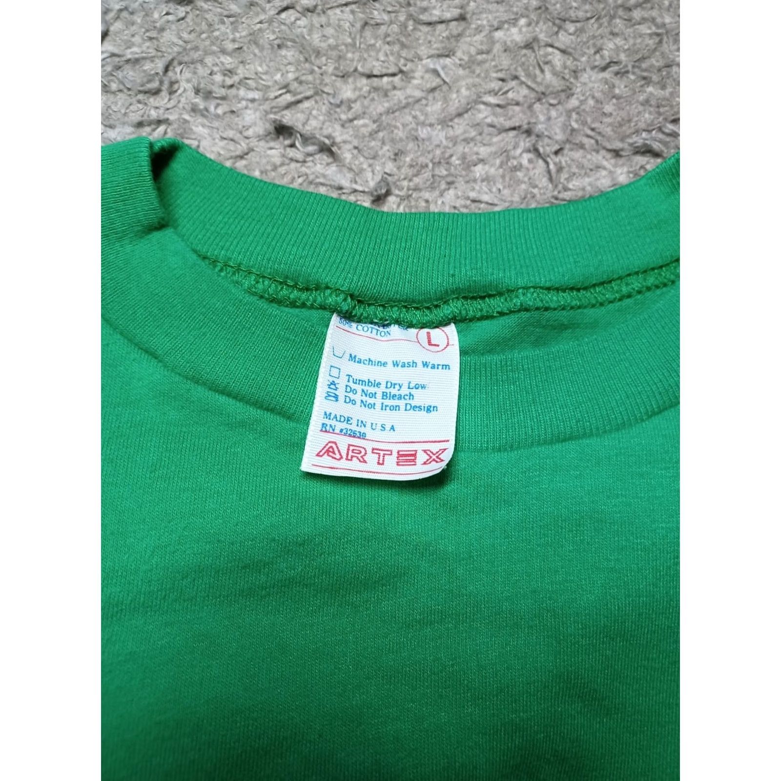 Vintage VINTAGE Tazmanian Devil Shirt Looney Tunes St Patrick's Irish Green 1980s Graphic Tee Unisex L Mens Size US L / EU 52-54 / 3 - 3 Thumbnail