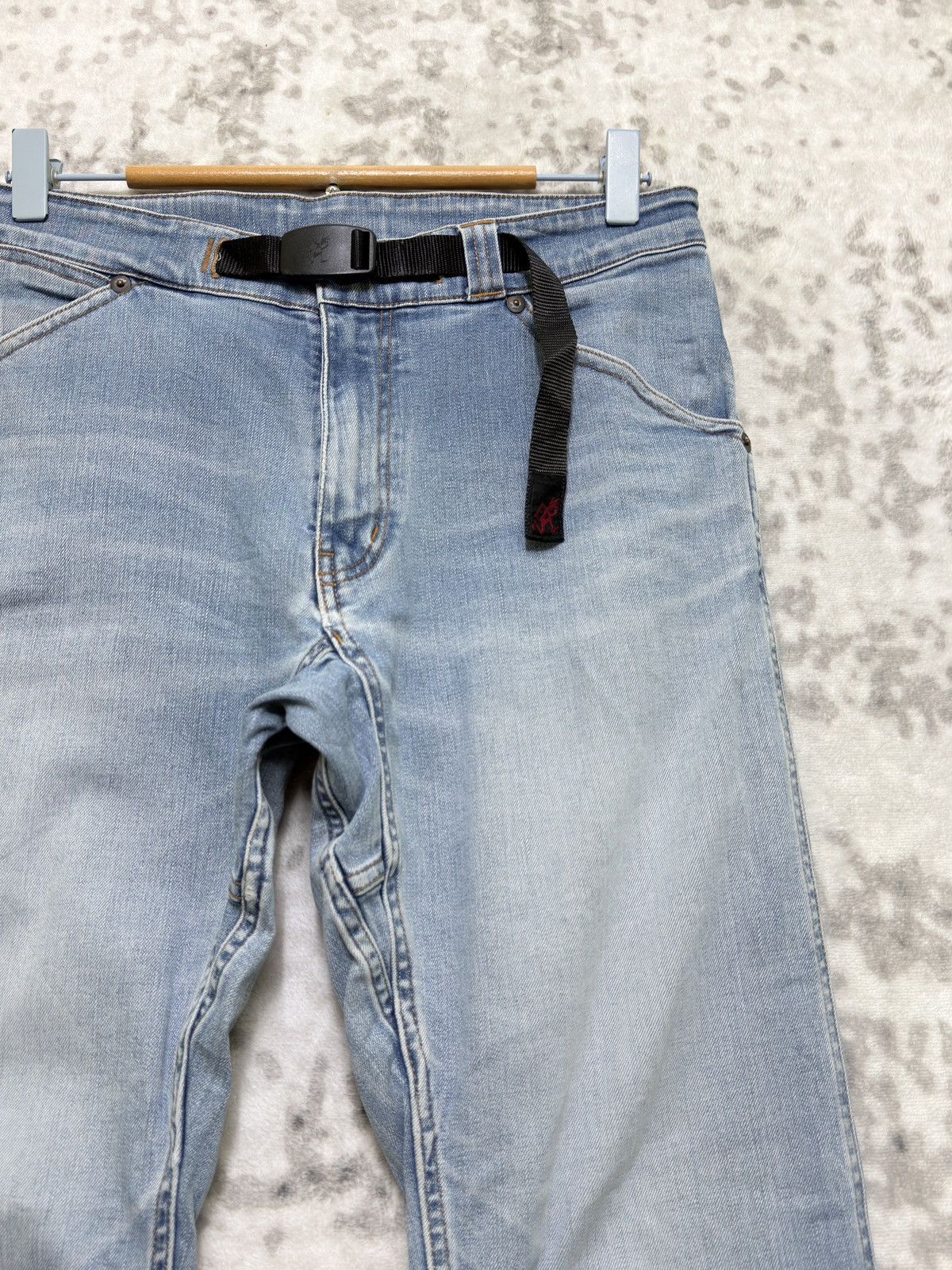 Gramicci Gramicci Slim Denim Pants Y2K Climbing Belted Faded Blue Size US 29 - 5 Thumbnail