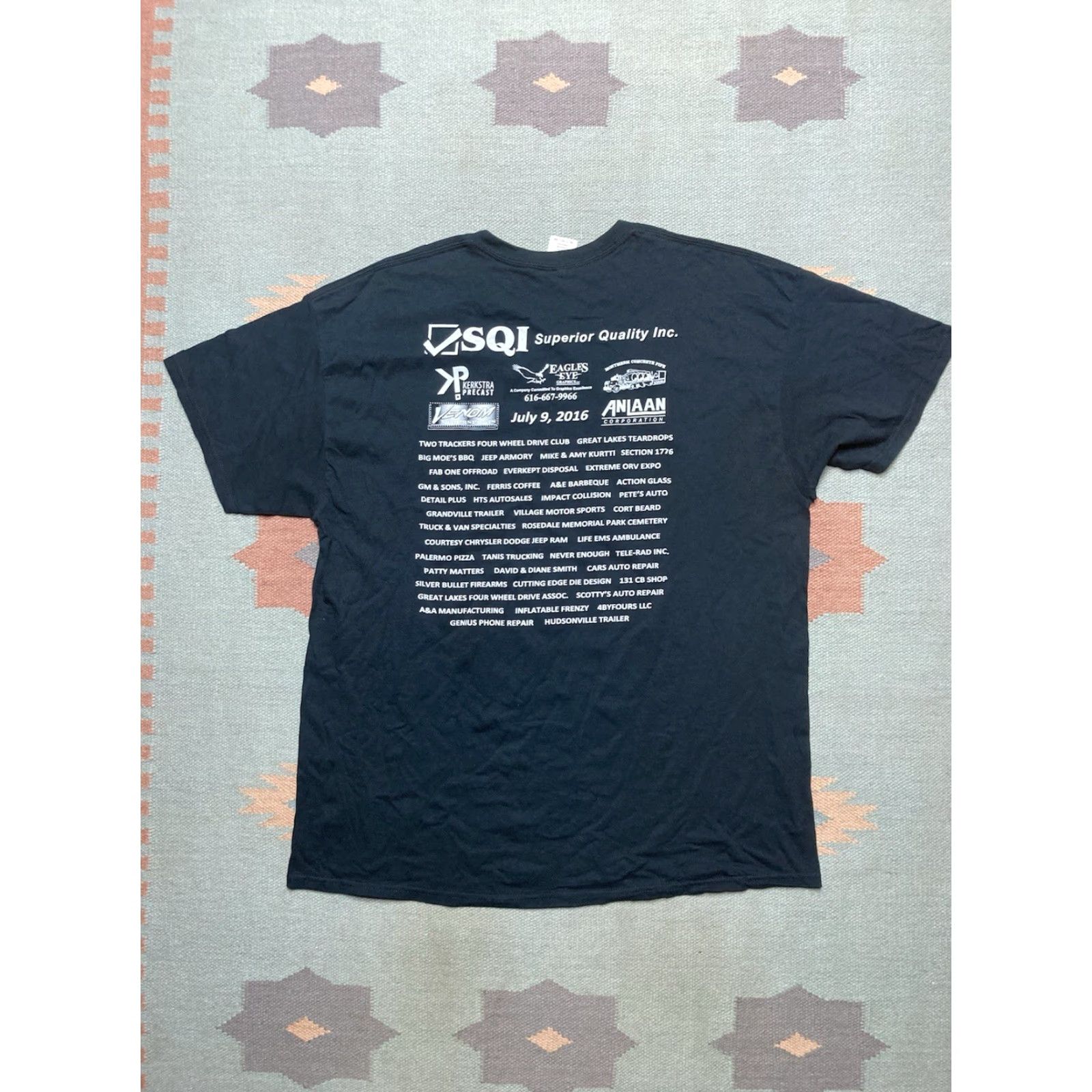 Jeep Vtg Jeep T-Shirt West Michigan 4x4 Fest USA Military Offroad Black XL Mens Graphic Shirt Size US XL / EU 56 / 4 - 5 Thumbnail