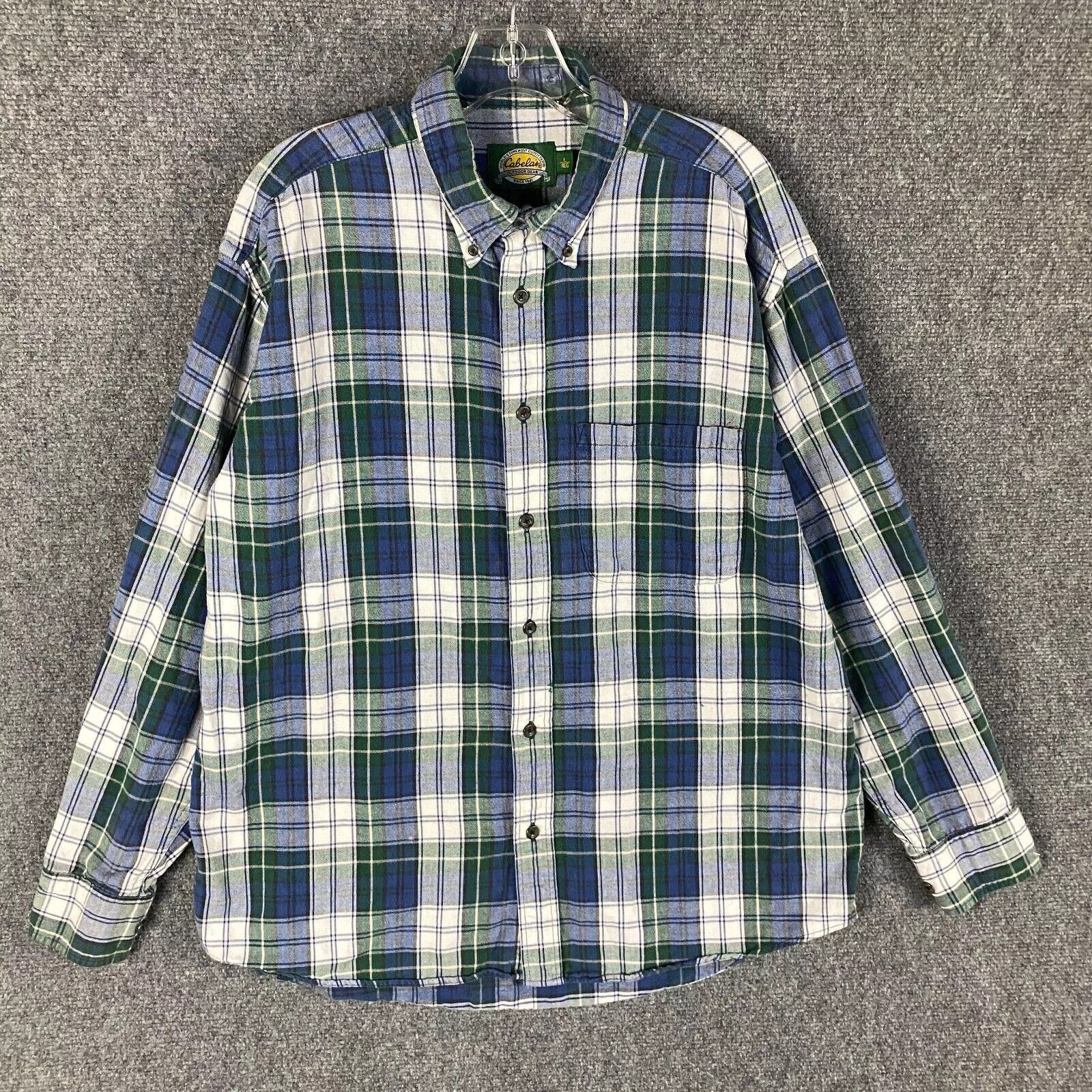 Cabelas Cabela's Flannel Shirt Men's Large Button Down Plaid Size US L / EU 52-54 / 3 - 1 Thumbnail