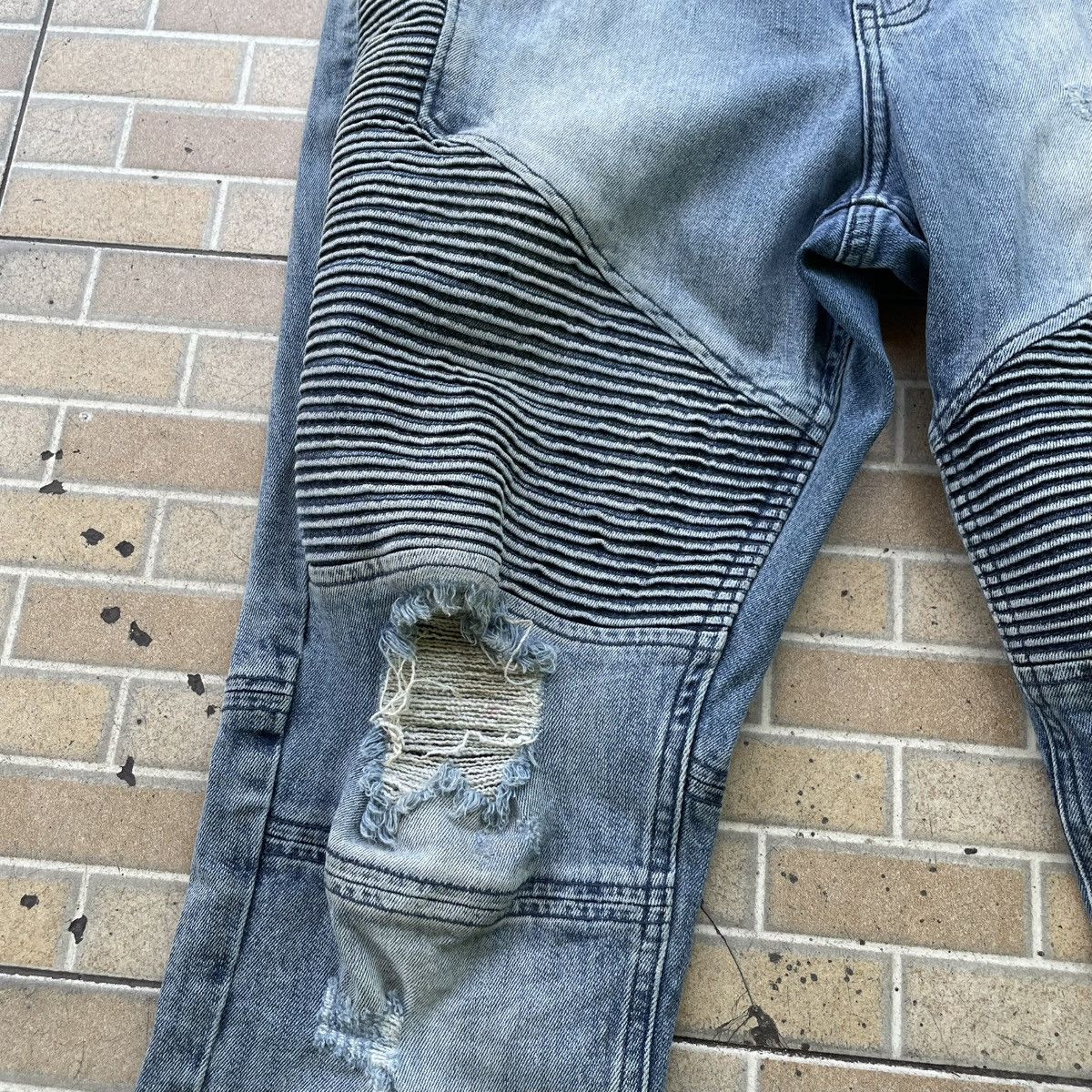 Balmain Pacsun Distressed Stacked Skinny Jeans Balmain Style Size US 36 / EU 52 - 3 Thumbnail