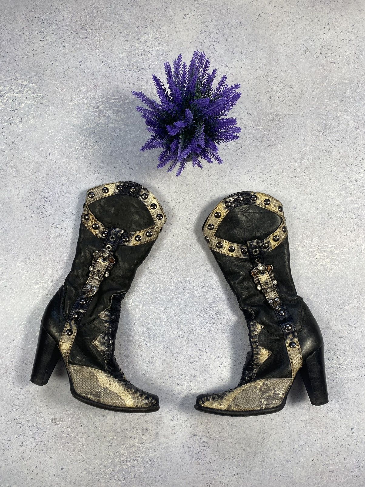 Leather Cowboy Loriblu Women Leather Boots in Cowboys Style Size 39 Size US 9 / IT 39 - 1 Thumbnail