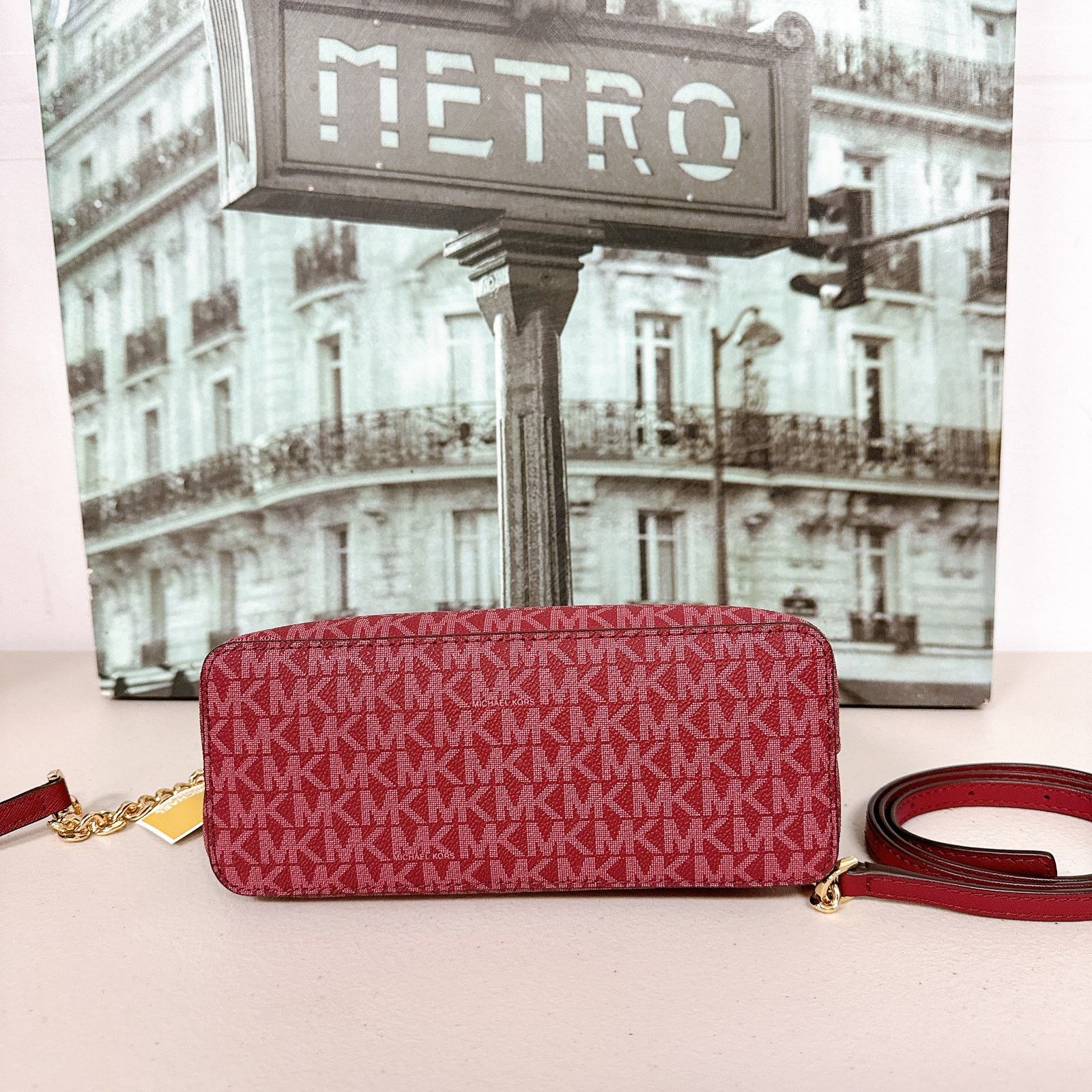 Michael Kors Michael Kors 35F1GTVC65 Jet Set Travel Medium Dome Crossbody Size ONE SIZE - 5 Thumbnail
