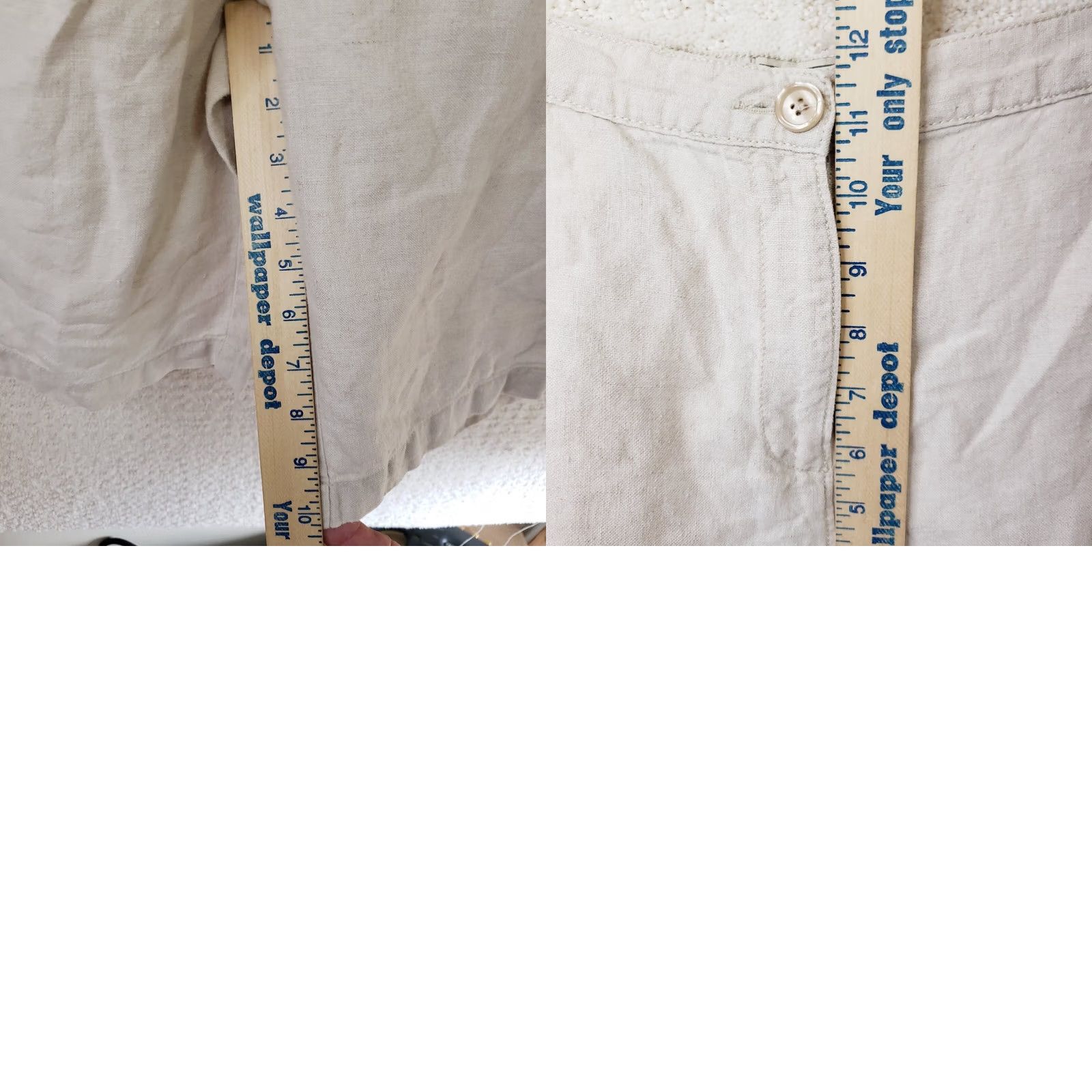 Vintage VINTAGE LL Bean Womens Bermuda Shorts Linen White 12 High Rise 32in 7in Inseam Casual 90s Womens Size 24" / US 00 / IT 34 - 9 Thumbnail
