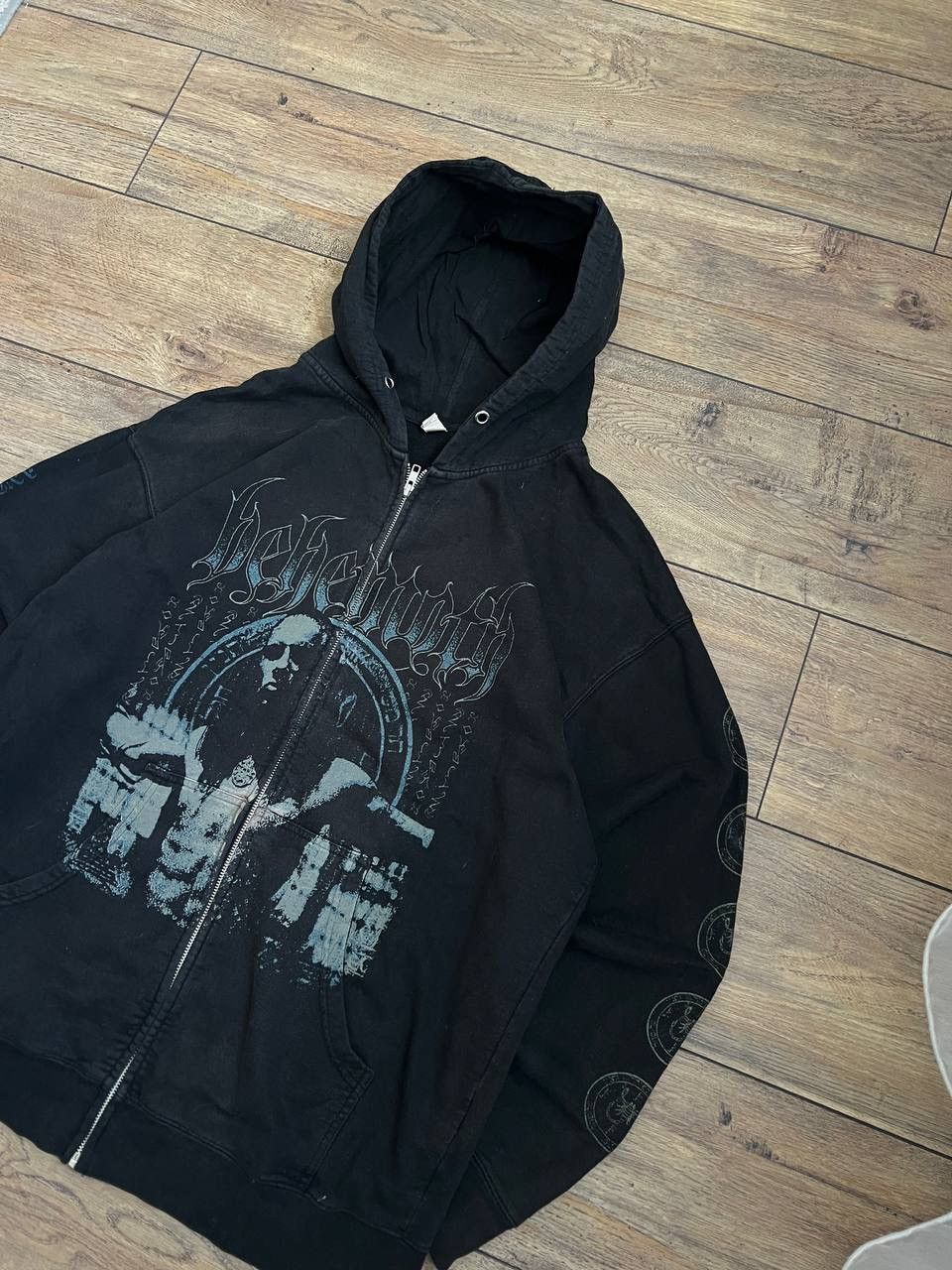 Independent Trading Co. Вehemot Vintage Black Metal Band Zip Hoodie Size US XL / EU 56 / 4 - 2 Thumbnail