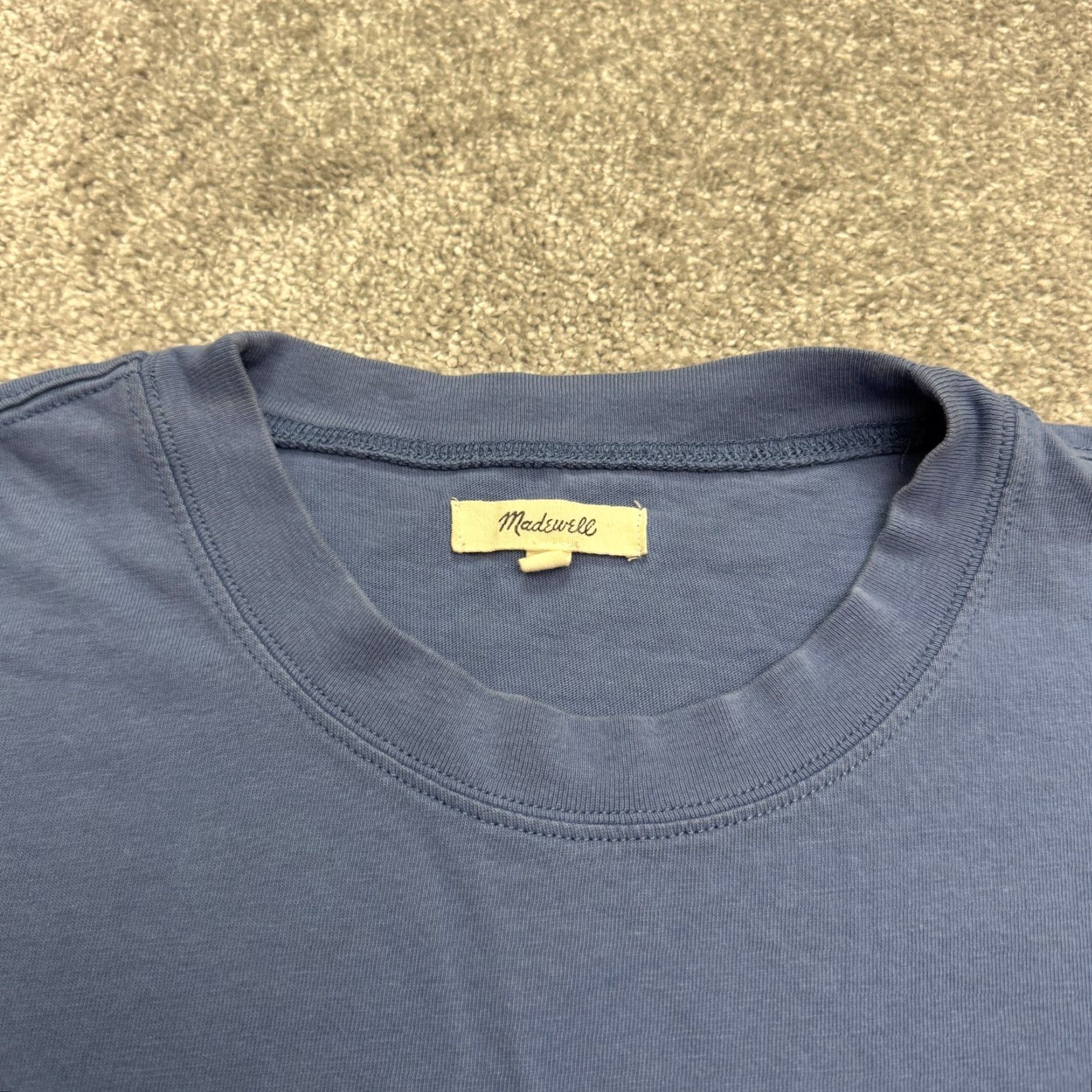 Madewell VINTAGE Madewell Women's T-Shirt Short Sleeve Crew Neck Basic Cotton Blue 90s Casual Everyday Easy Care Size M / US 6-8 / IT 42-44 - 3 Thumbnail