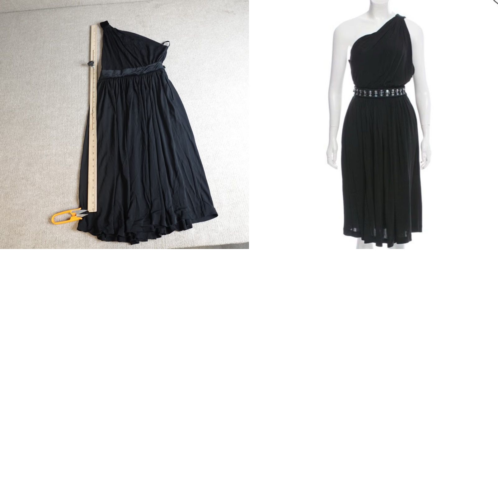 Dolce & Gabbana Dolce&Gabbana Dress Womens XS A-Line One Shoulder Black Party/Cocktail Long Dress Off Shoulder Vintage No Size XS / US 0-2 / IT 36-38 - 11 Thumbnail