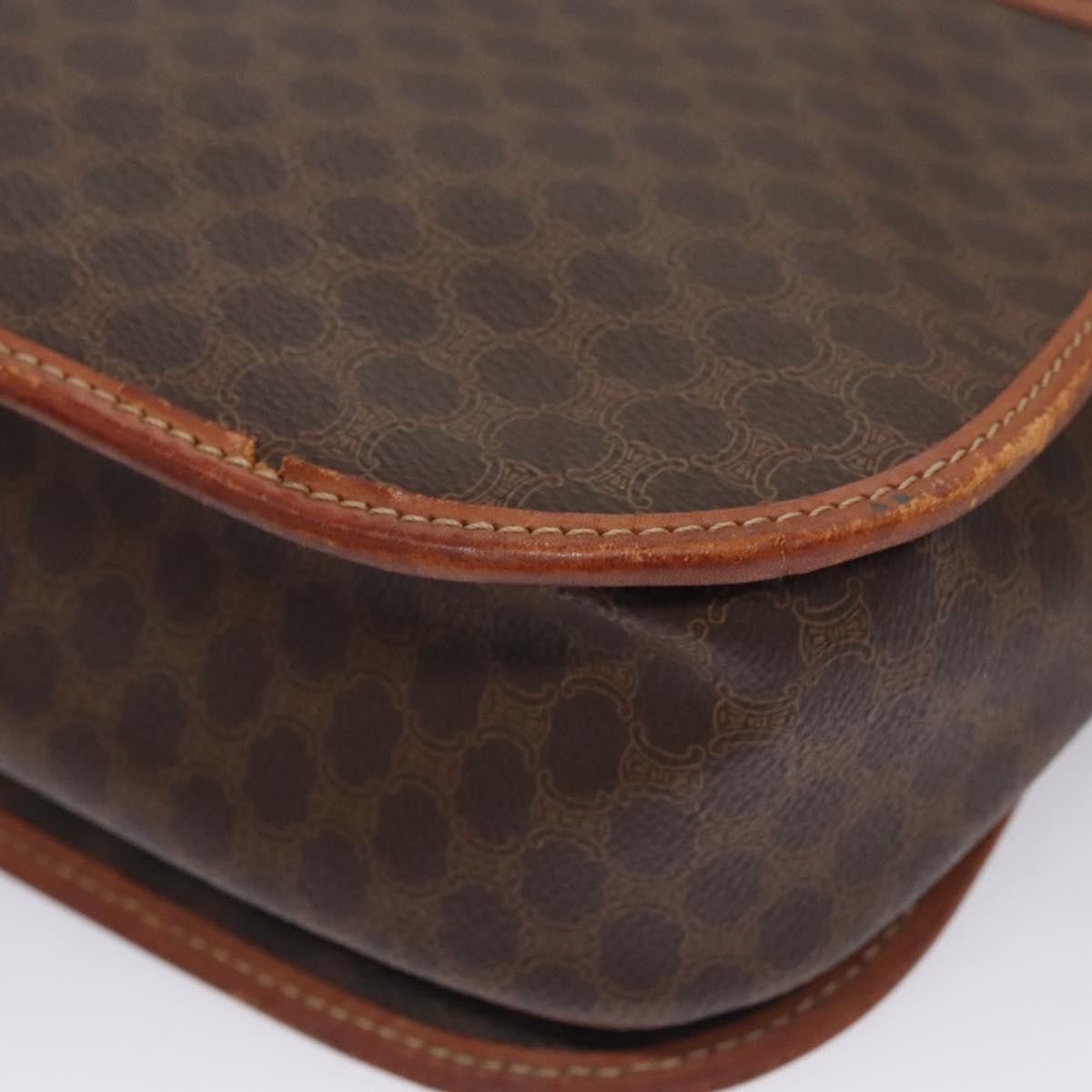 Celine CELINE Macadam Canvas Shoulder Bag Pvc Leather Brown Size ONE SIZE - 13 Thumbnail