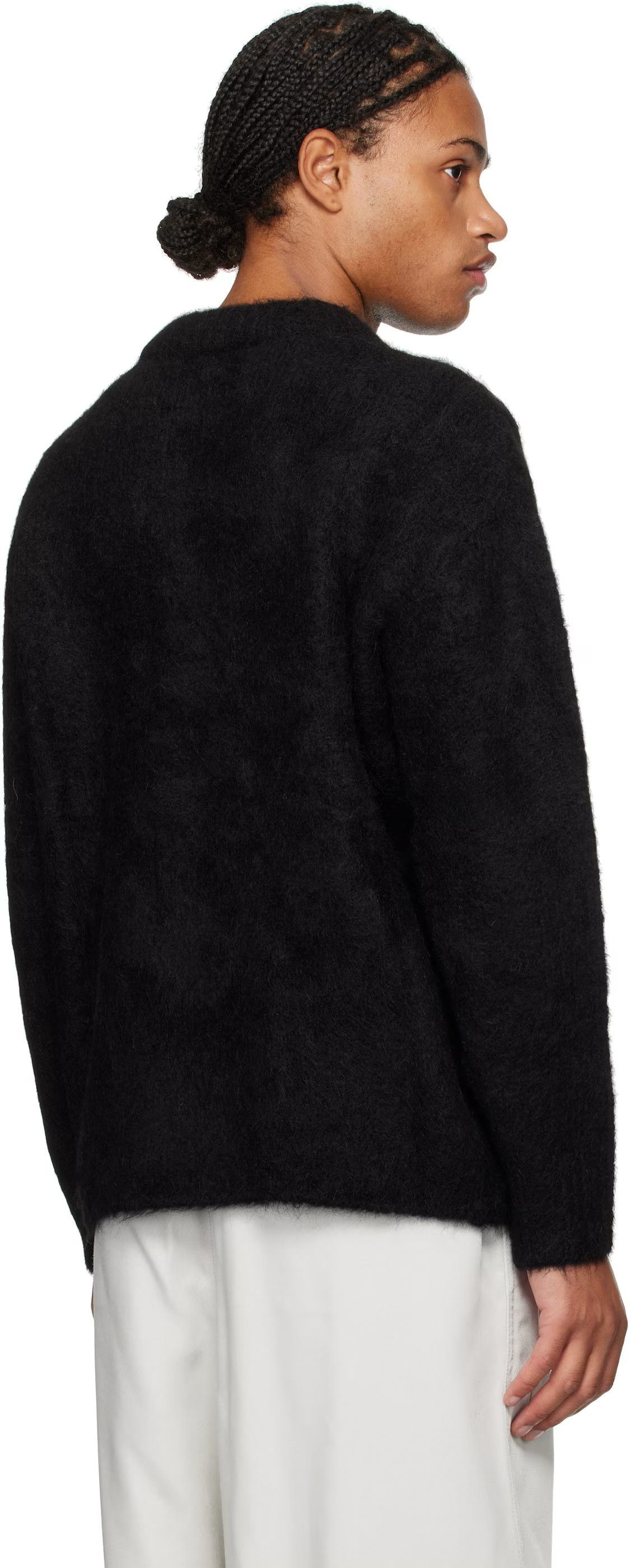 AMOMENTO Black Alpaca Round Neck Sweater Size US M / EU 48-50 / 2 - 3 Thumbnail