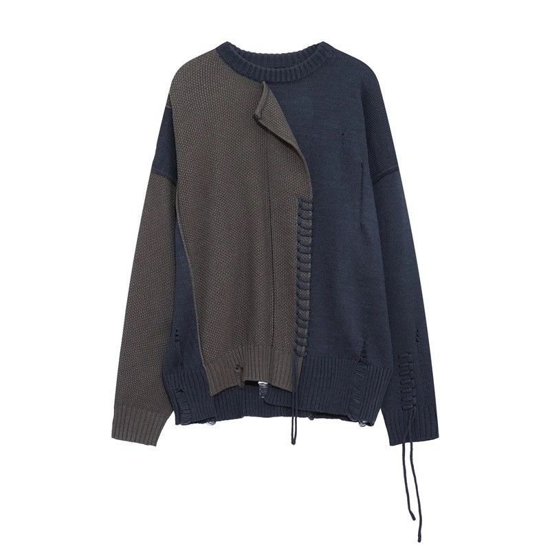 Japanese Brand × Vintage Retro punk grunge distressed patchwork knitwear sweater y2k Size US L / EU 52-54 / 3 - 5 Thumbnail