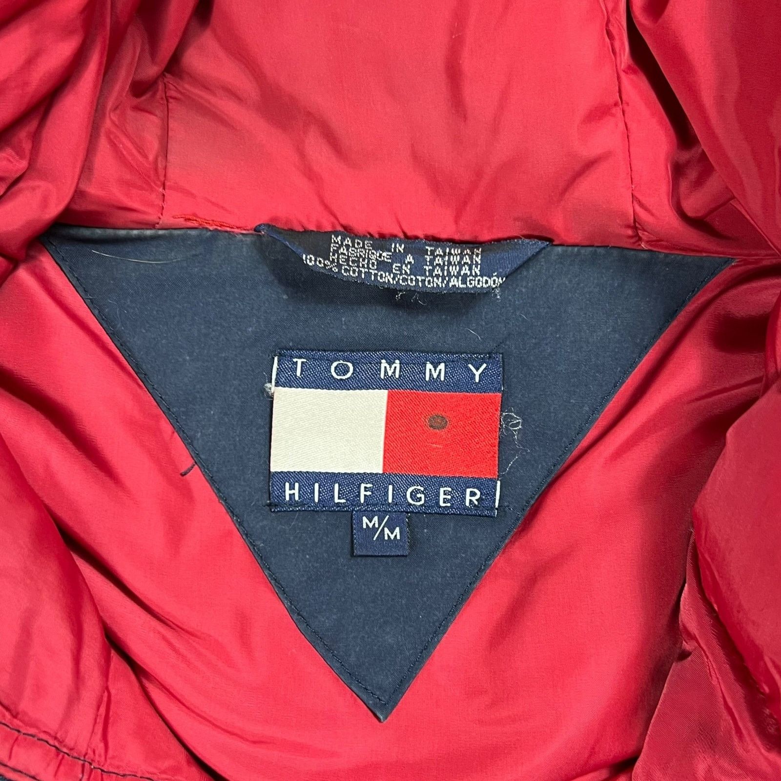 Tommy Hilfiger × Vintage Vintage 90s Tommy Hilfiger fur hood mini patch jacket (M) Size US M / EU 48-50 / 2 - 9 Thumbnail