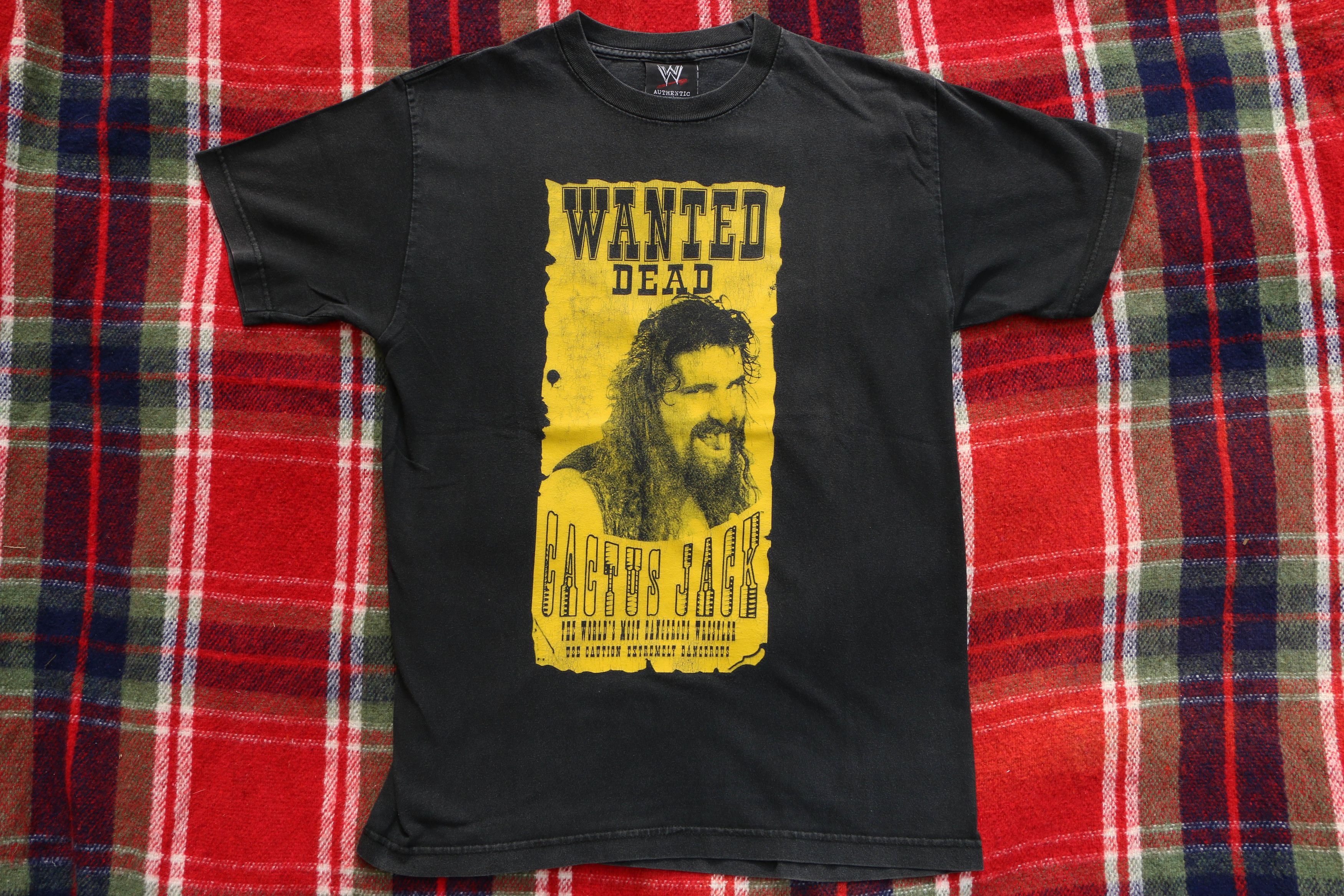 Black Cactus Jack “Wanted Dead” T-Shirt (WWE Tag)