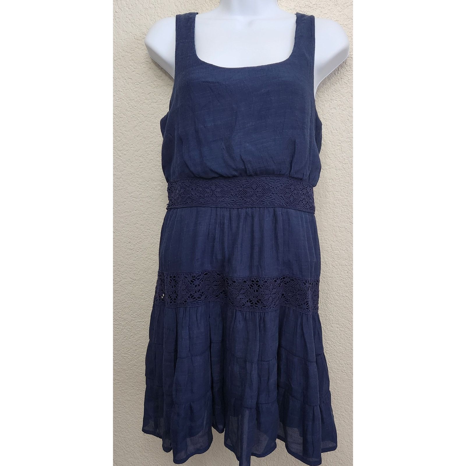 Other Lily Rose Blue Lace Crochet Insert Sleeveless Mini Dress M Size M / US 6-8 / IT 42-44 - 1 Thumbnail