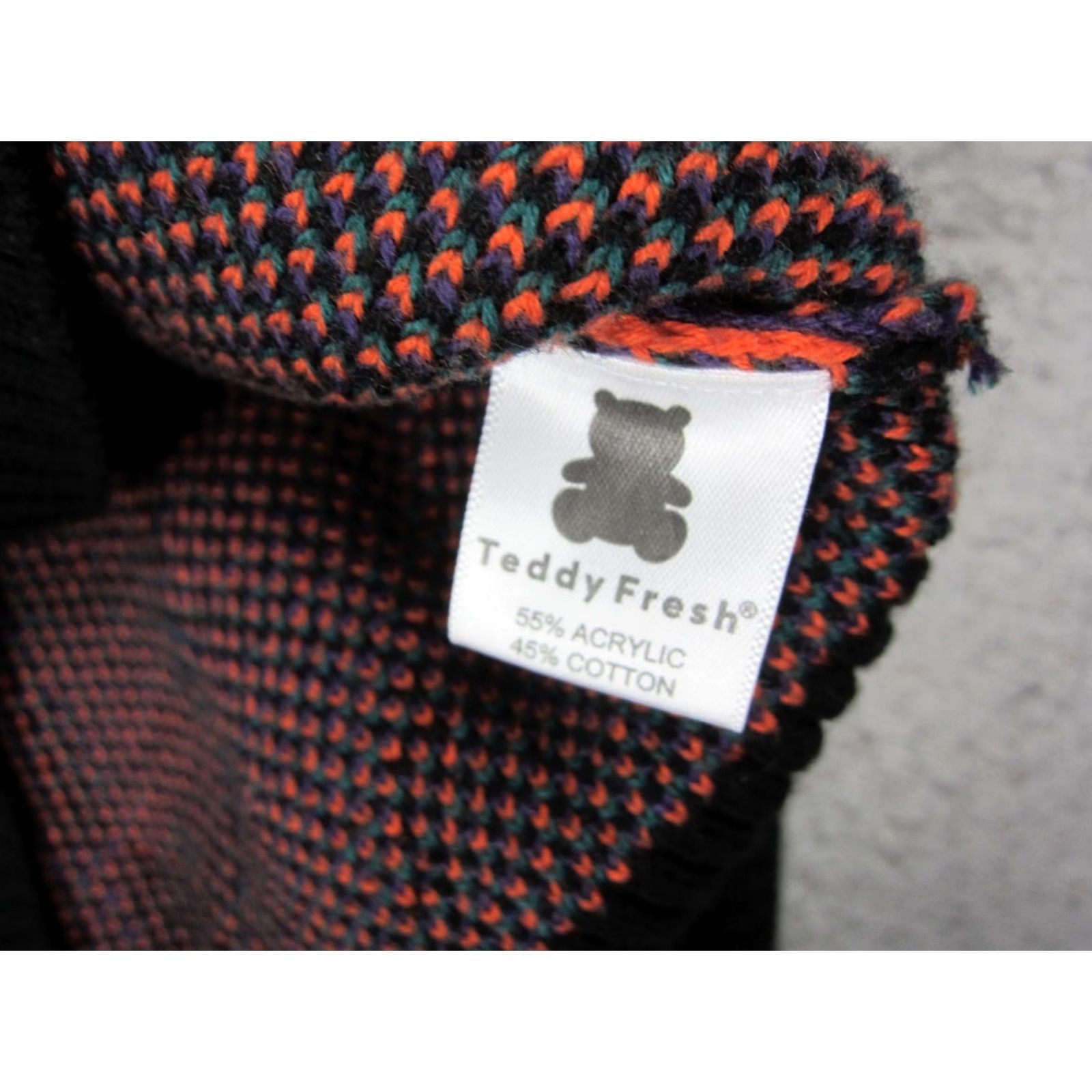 Teddy Fresh VINTAGE Teddy Fresh Sweater Mens M Black Argyle V-Neck Knit Pullover Pullover Knit Regular 80s 90s Winter Fall Spring Mens Size US M / EU 48-50 / 2 - 6 Thumbnail