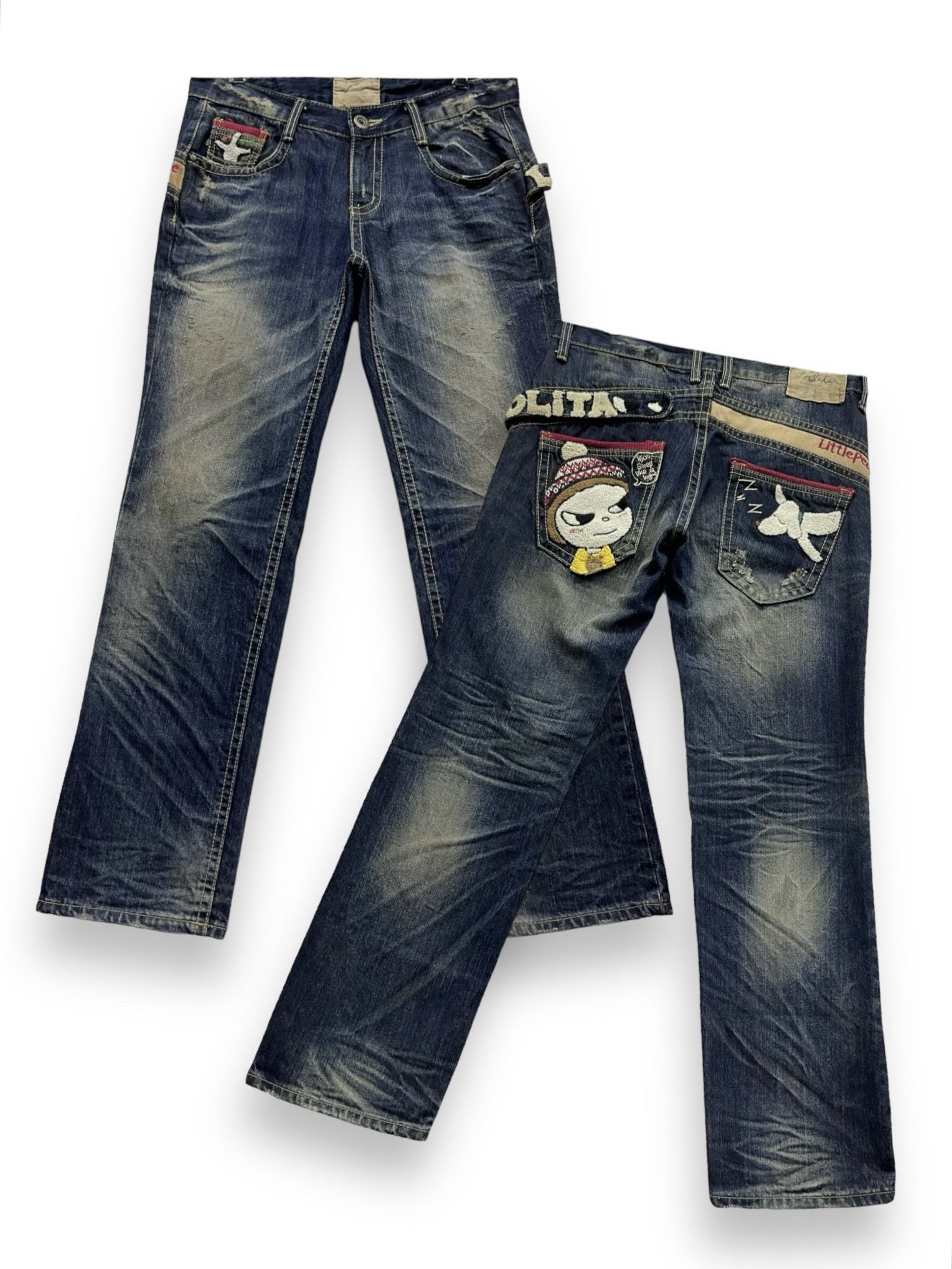 Designer VERY RARE🔥YOSHITOMO NARA LOLITA Exotic Vintage Denim Jeans Size US 32 / EU 48 - 1 Thumbnail
