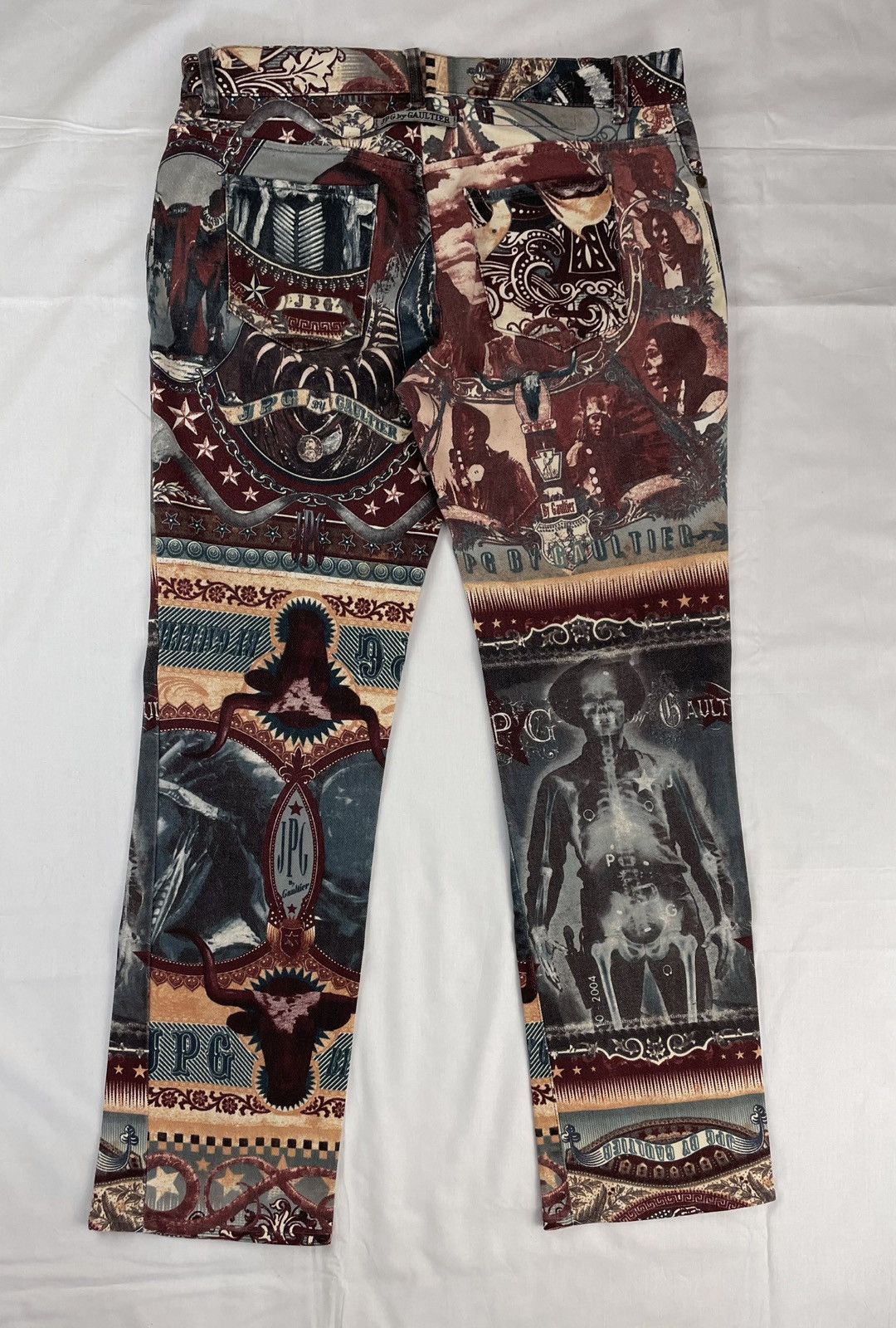 Jean Paul Gaultier AW04 Jean Paul Gaultier Indian X-ray Skeleton Pants Vintage Size US 34 / EU 50 - 2 Thumbnail