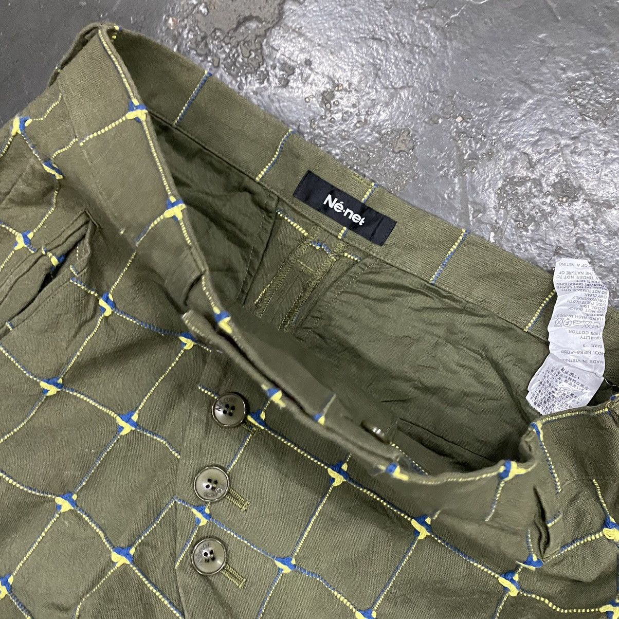 Designer × Issey Miyake × Ne-Net Ne-net Issey Miyake Sashiko Cropped Pants Size US 31 - 3 Thumbnail