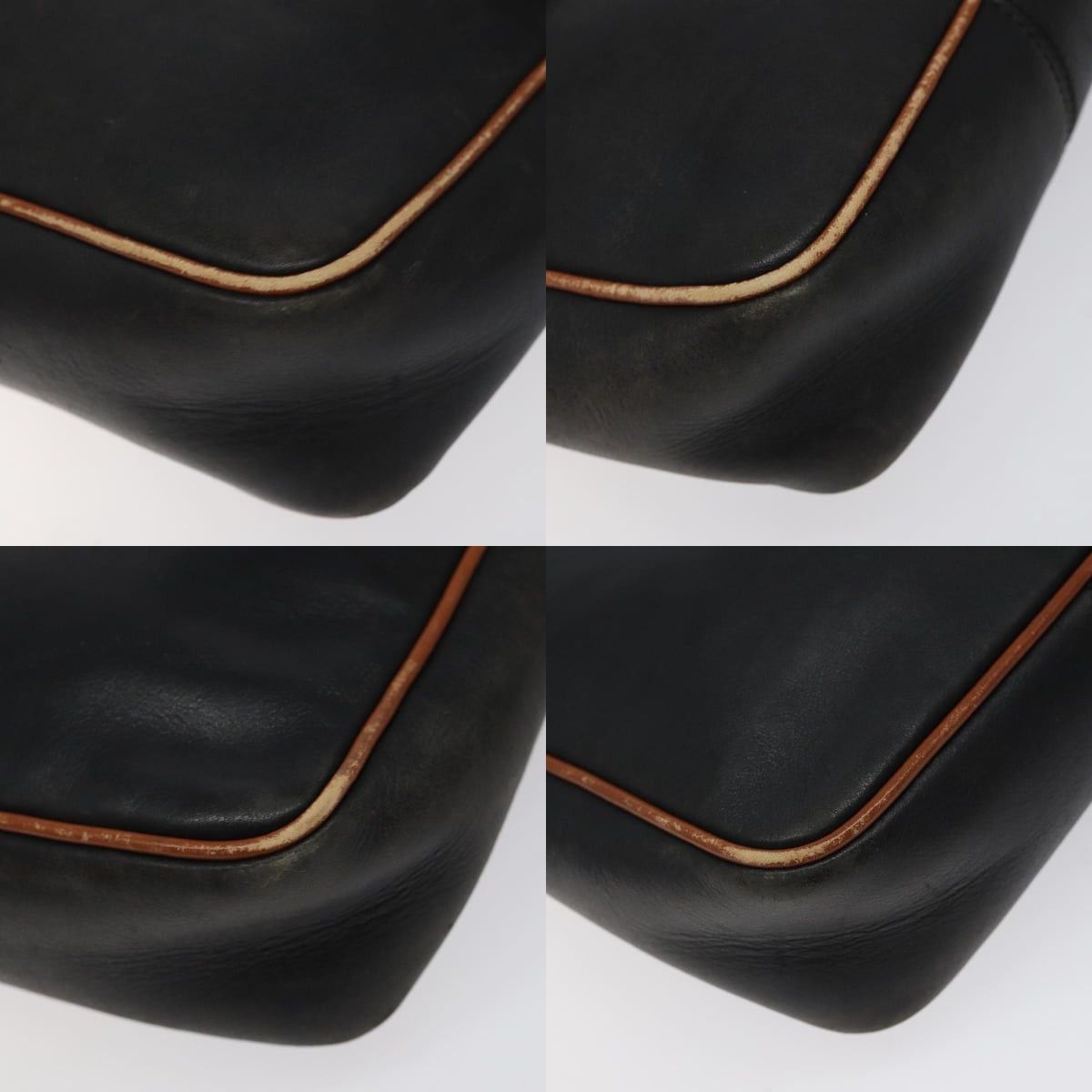 Celine CELINE Shoulder Bag Leather Black Gold Size ONE SIZE - 10 Thumbnail