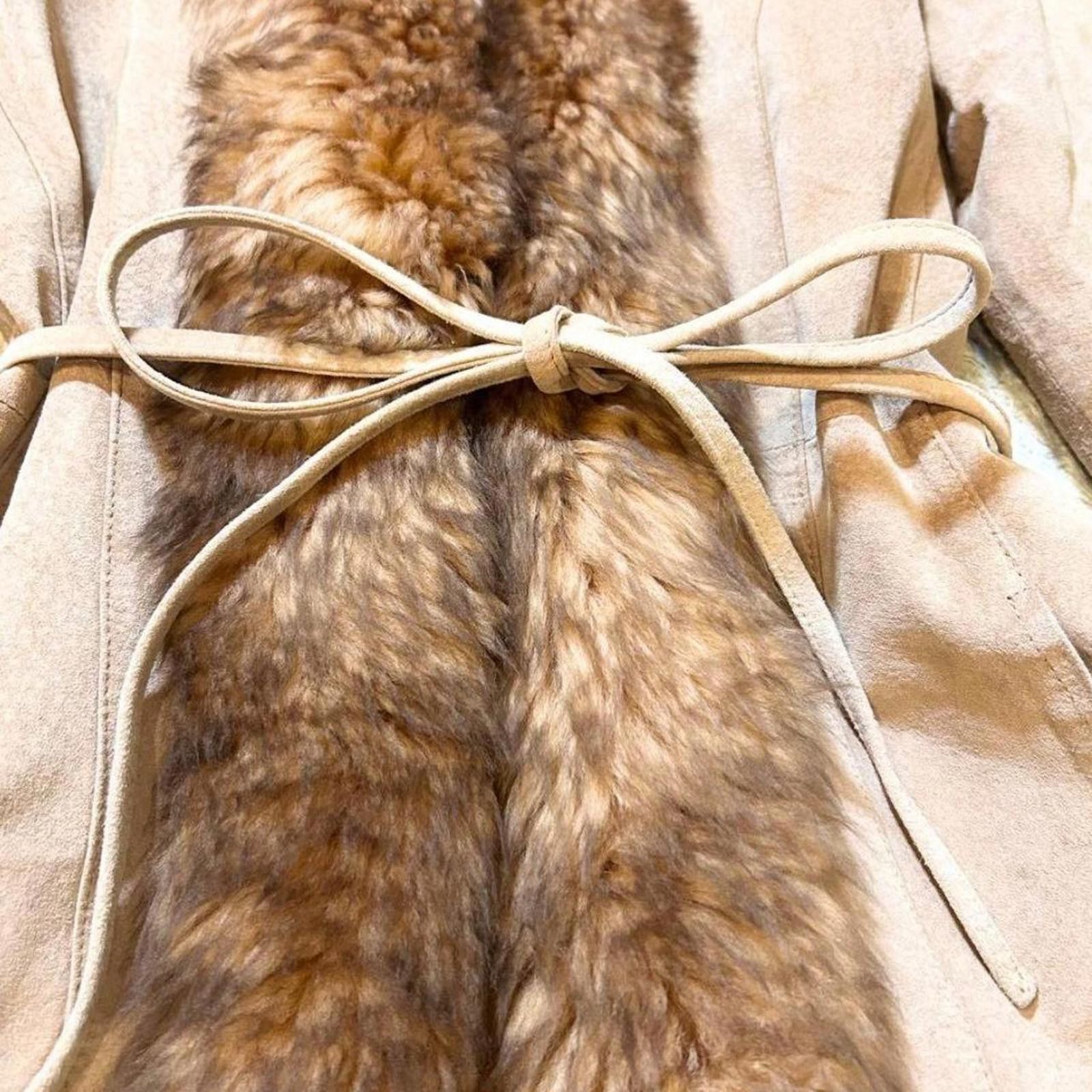 Other Pig skin leather and fur whimsy goth beige penny lane coat Size XS / US 0-2 / IT 36-38 - 4 Thumbnail