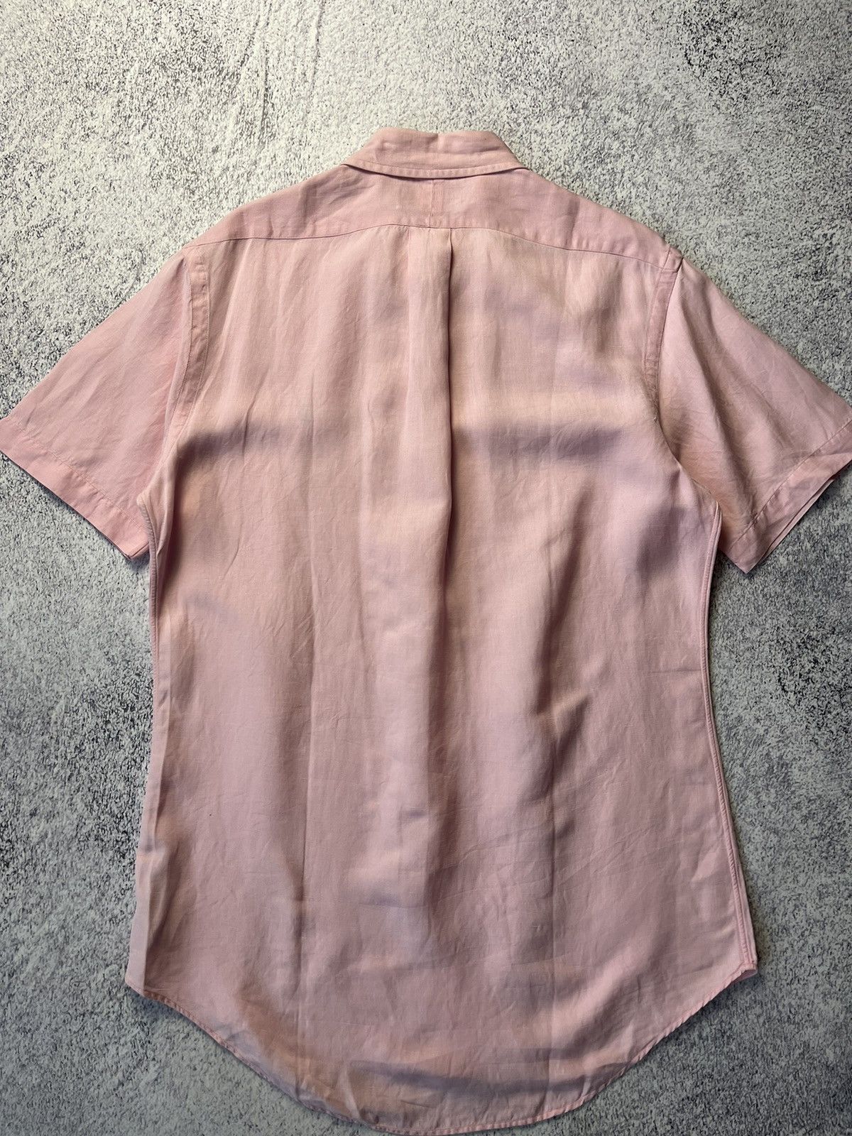 Polo Ralph Lauren Vintage RALPH LAUREN Linen Striped Short Sleeved Silk Shirt Size US S / EU 44-46 / 1 - 22 Thumbnail
