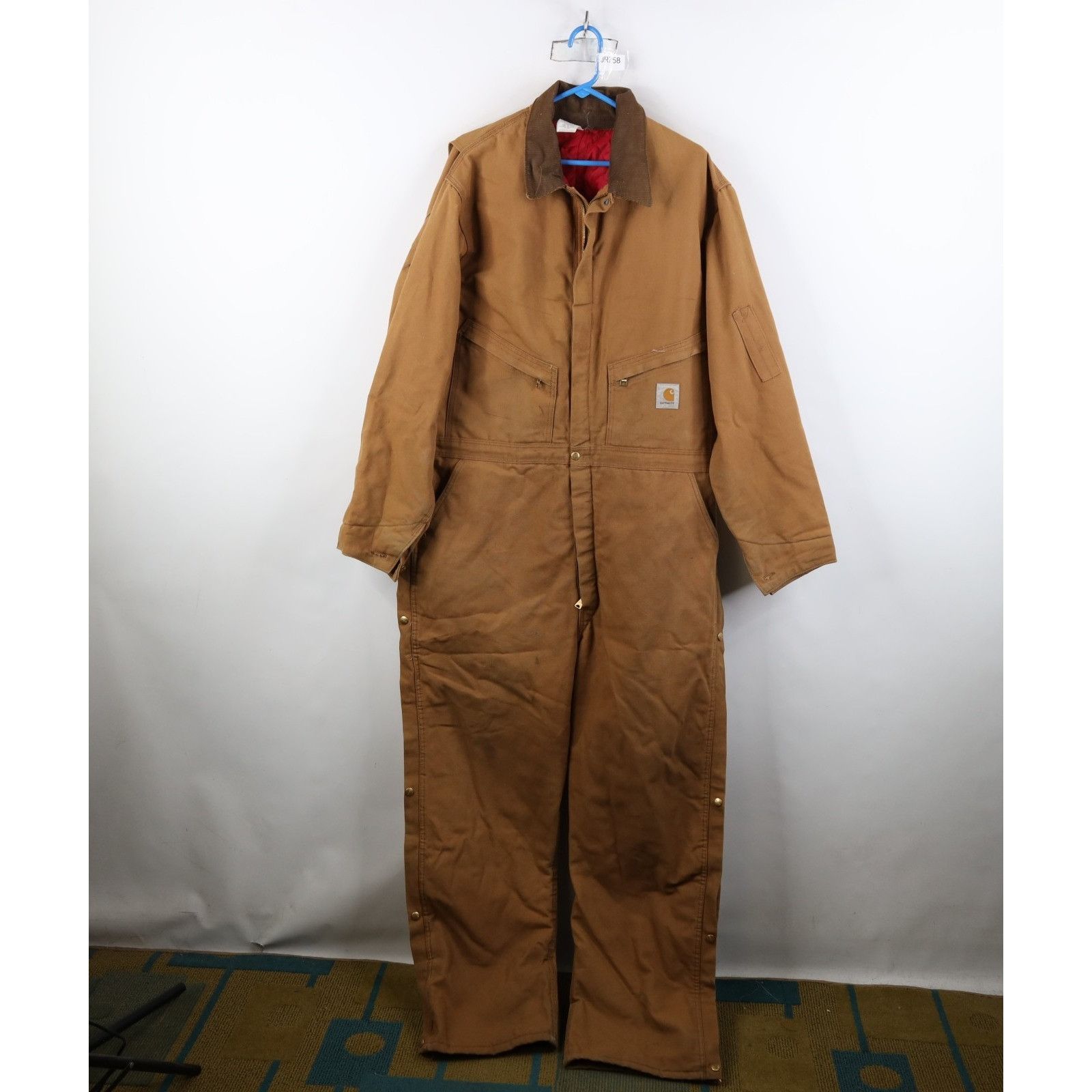 Vintage 80s Carhartt Distressed Quilted Canvas Coveralls