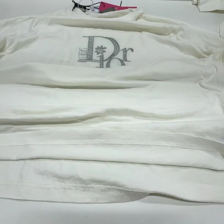 Dior Dior Dior Logo Embroidered Long Sleeve T-Shirt for Men 007 Size US L / EU 52-54 / 3 - 8 Thumbnail