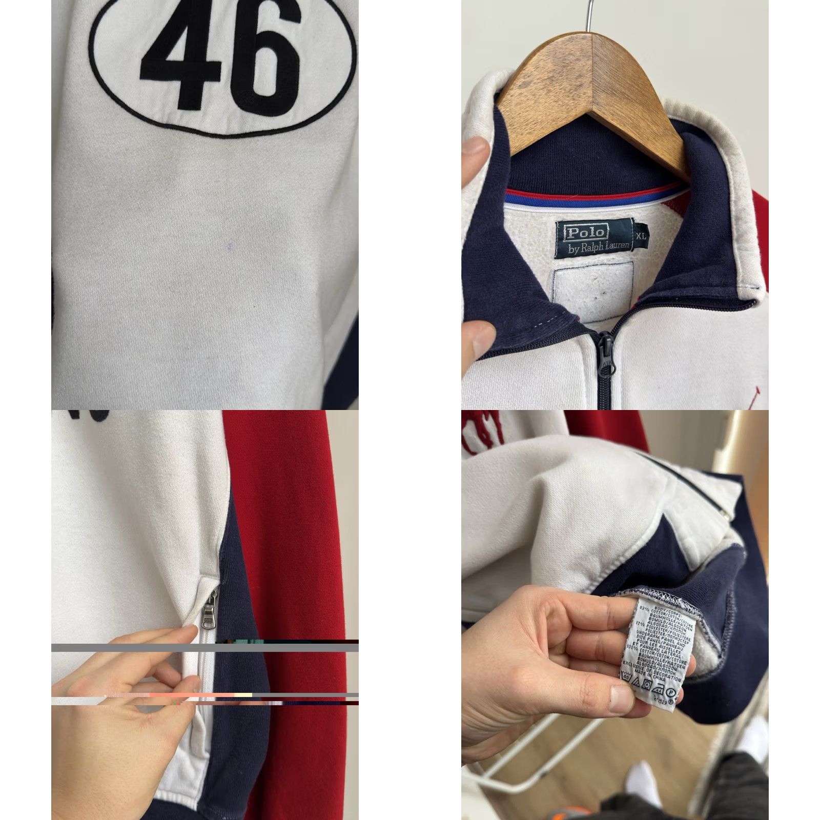 Polo Ralph Lauren VINTAGE Polo Ralph Lauren Racing Great Britain 2011 Sweatshirt XL White Logo JP RL Racing Mens Pullover Hoodie Shirt Size US XL / EU 56 / 4 - 9 Thumbnail