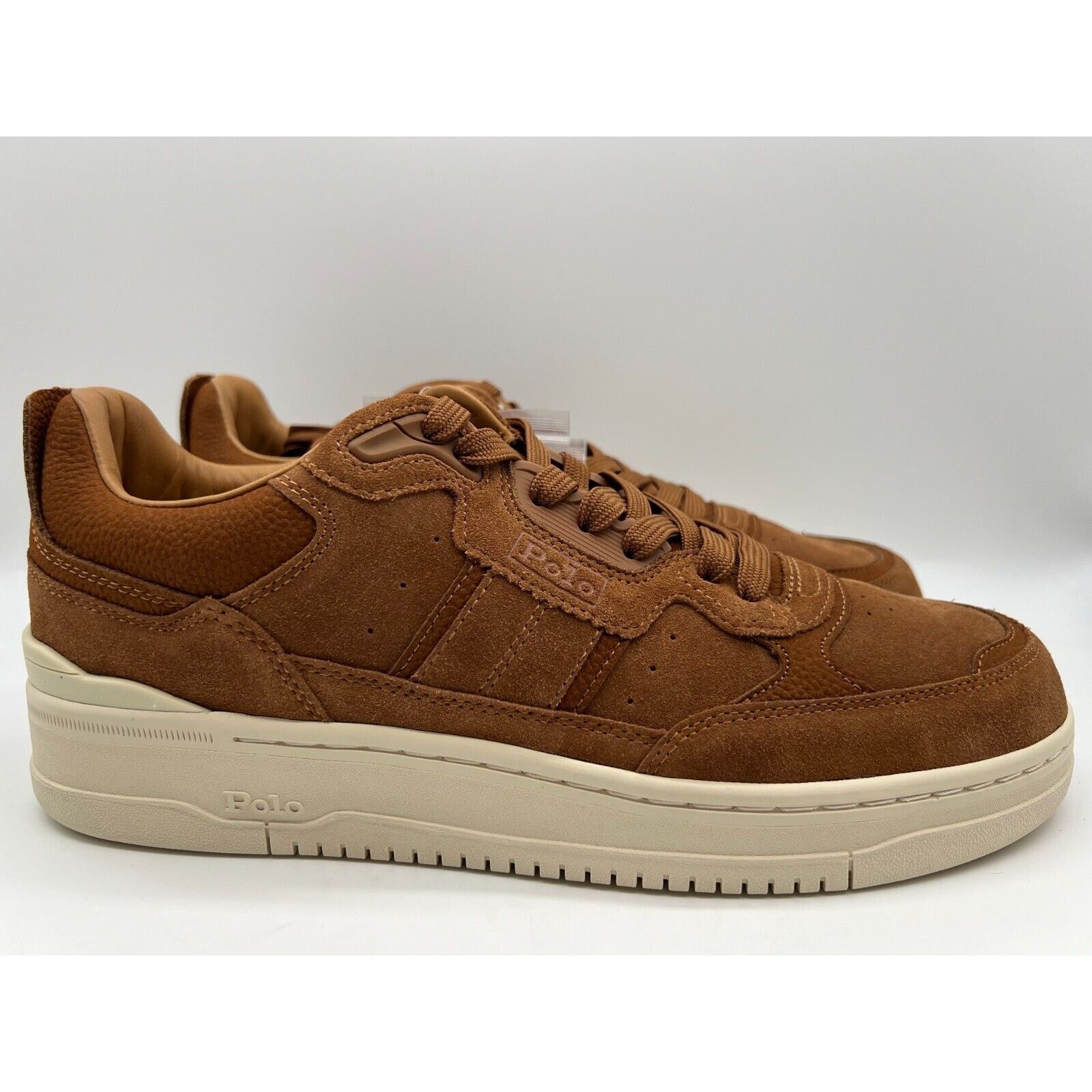 Polo Ralph Laurent Masters Sport Brown Leather Suede 11.5 Shoes, Men's