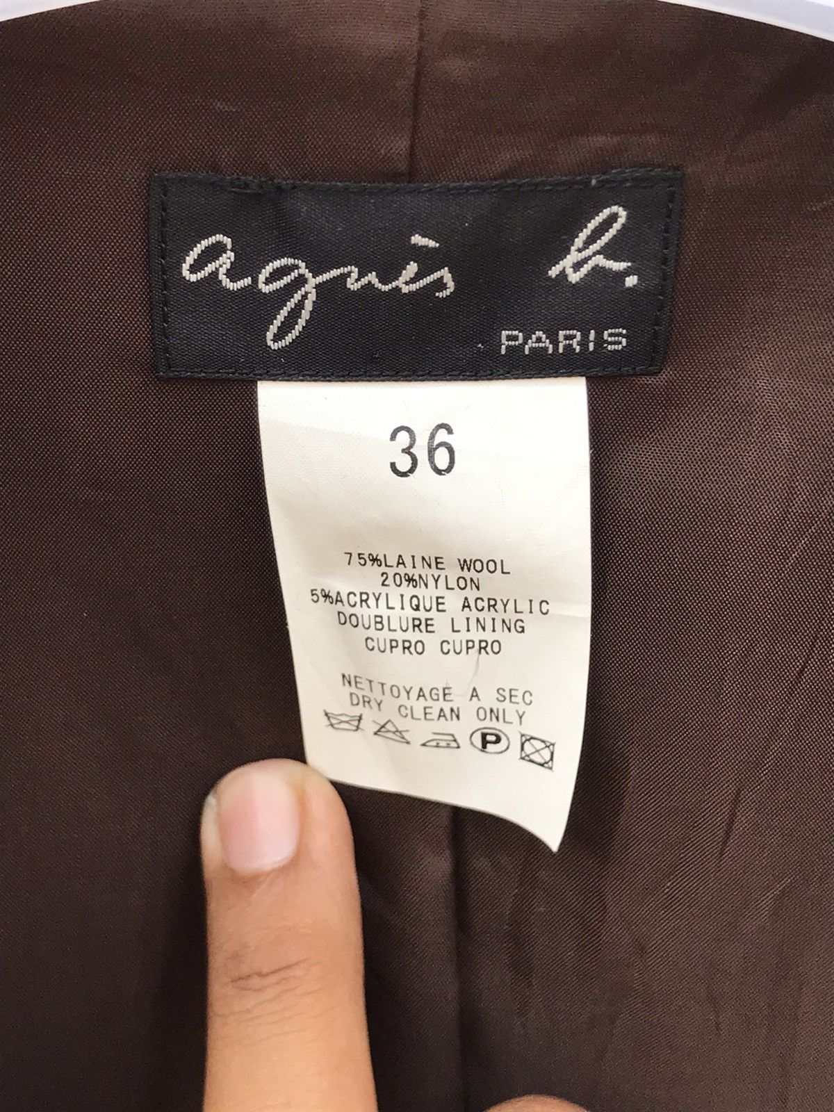 agnes b. ⚡️Vintage Agnes.B Dark Brown Wool Coat Jacket Size XS / US 0-2 / IT 36-38 - 9 Thumbnail