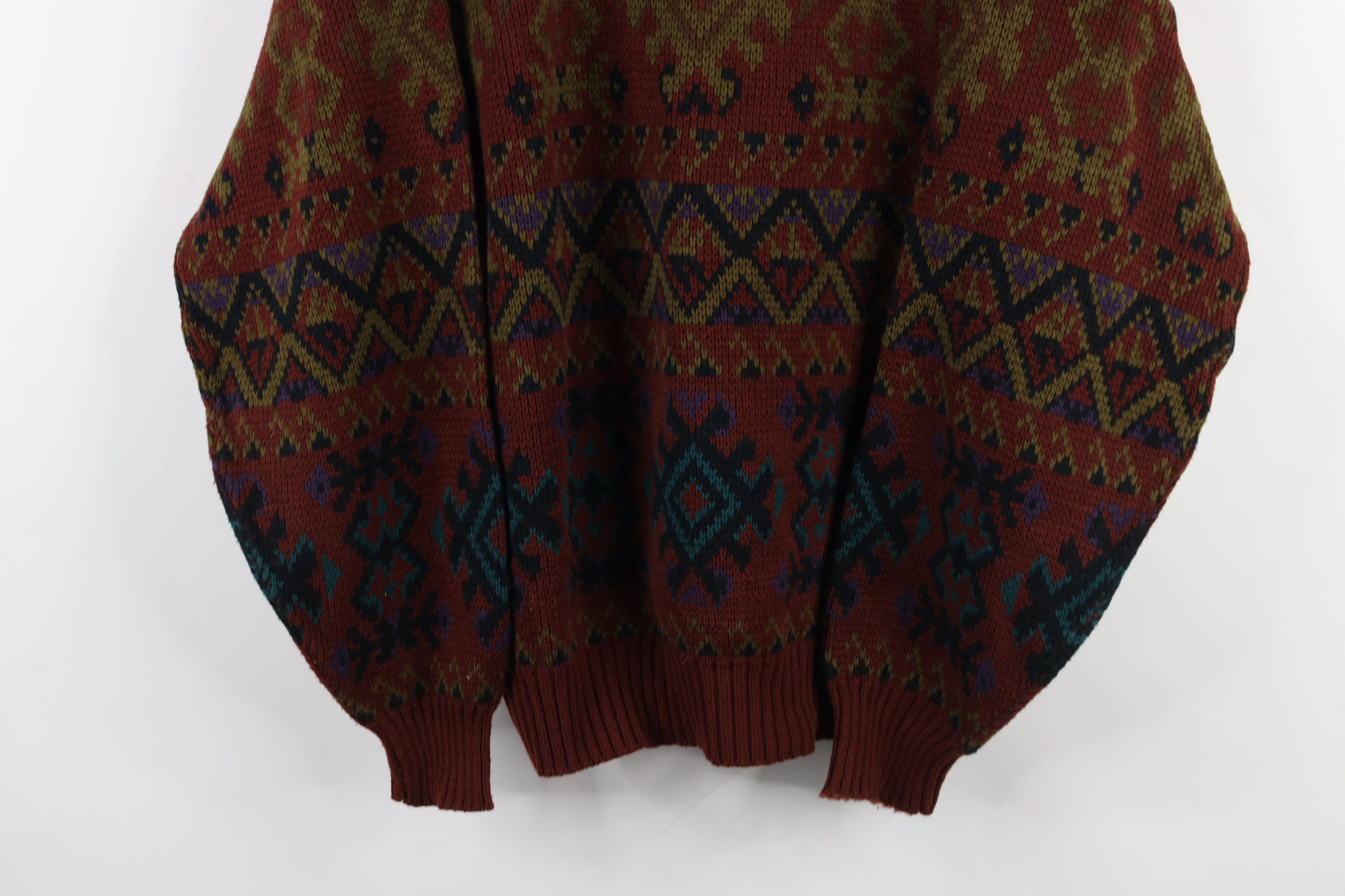 Vintage Vintage 90s Streetwear Southwestern Fiesta Knit Sweater Size US XL / EU 56 / 4 - 3 Thumbnail