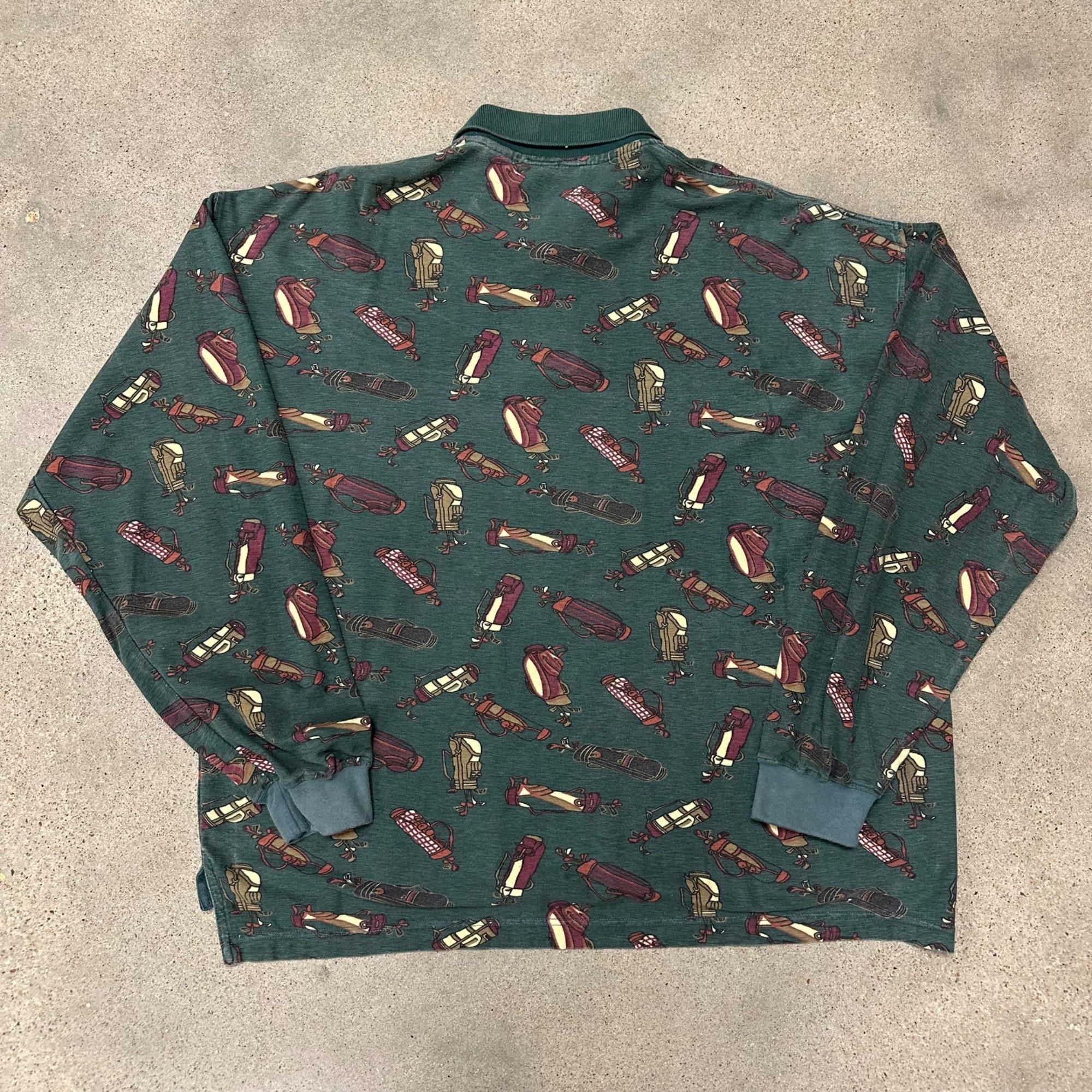 Vintage Vintage 90s Golf All Over Print Polo Collared Shirt Size US XL / EU 56 / 4 - 2 Thumbnail