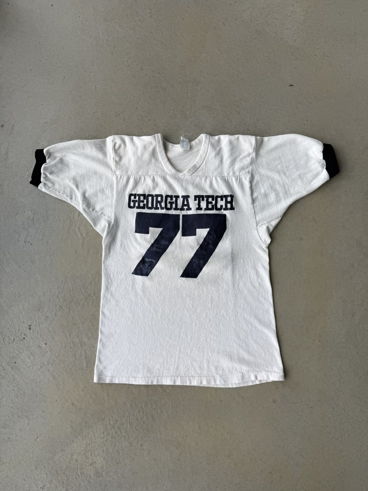 Vintage Vintage 1970s Georgia Tech Cotton Football Jersey Shirt Size US M / EU 48-50 / 2 - 3 Thumbnail