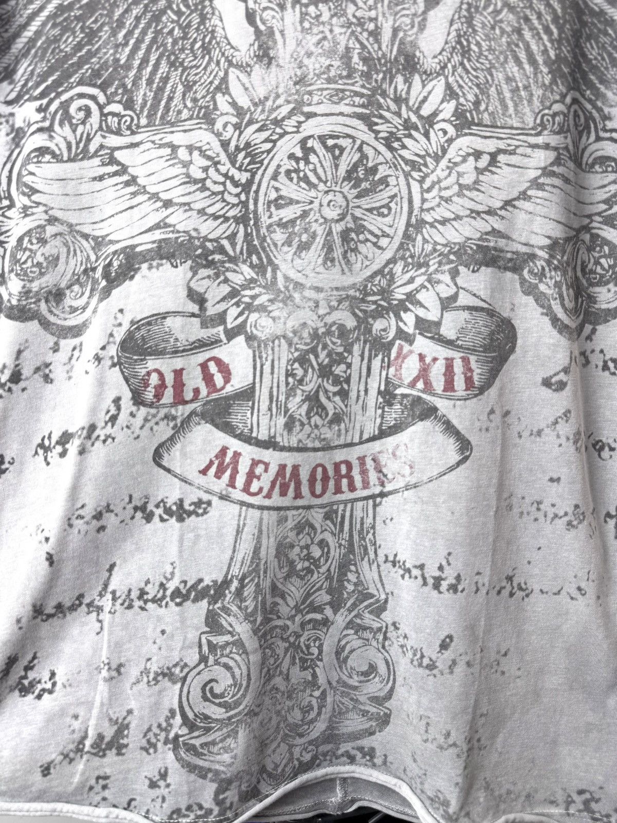 Vintage Vintage Y2K Old Memories Punk T Shirt Full Print Ed Hardy Size US M / EU 48-50 / 2 - 4 Thumbnail