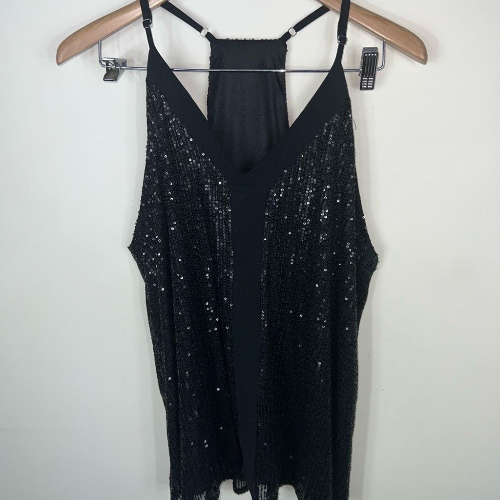 Other Sparkle Black Lined Racerback Back Adjustable Strap Tank Size XL / US 12-14 / IT 48-50 - 1 Thumbnail